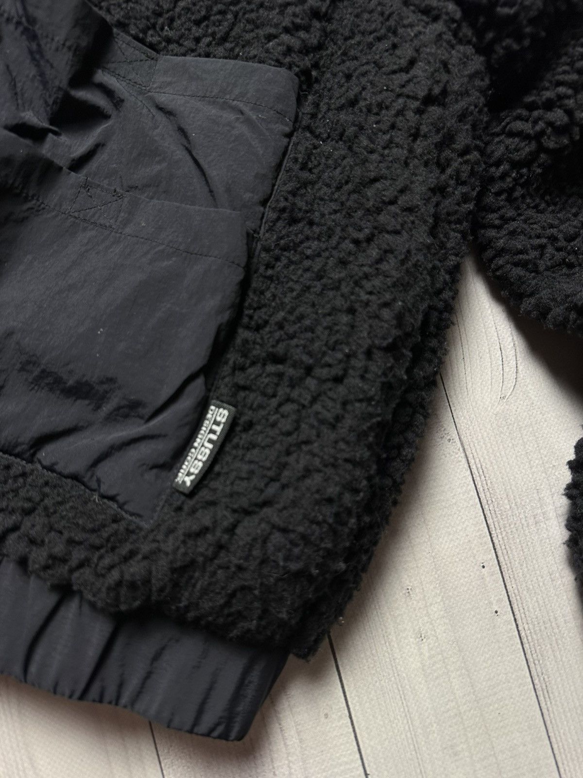 Stussy × Vintage Vintage Stussy fleece jacket teddy Sherpa rare logo pocket L Size US L / EU 52-54 / 3 - 3 Thumbnail