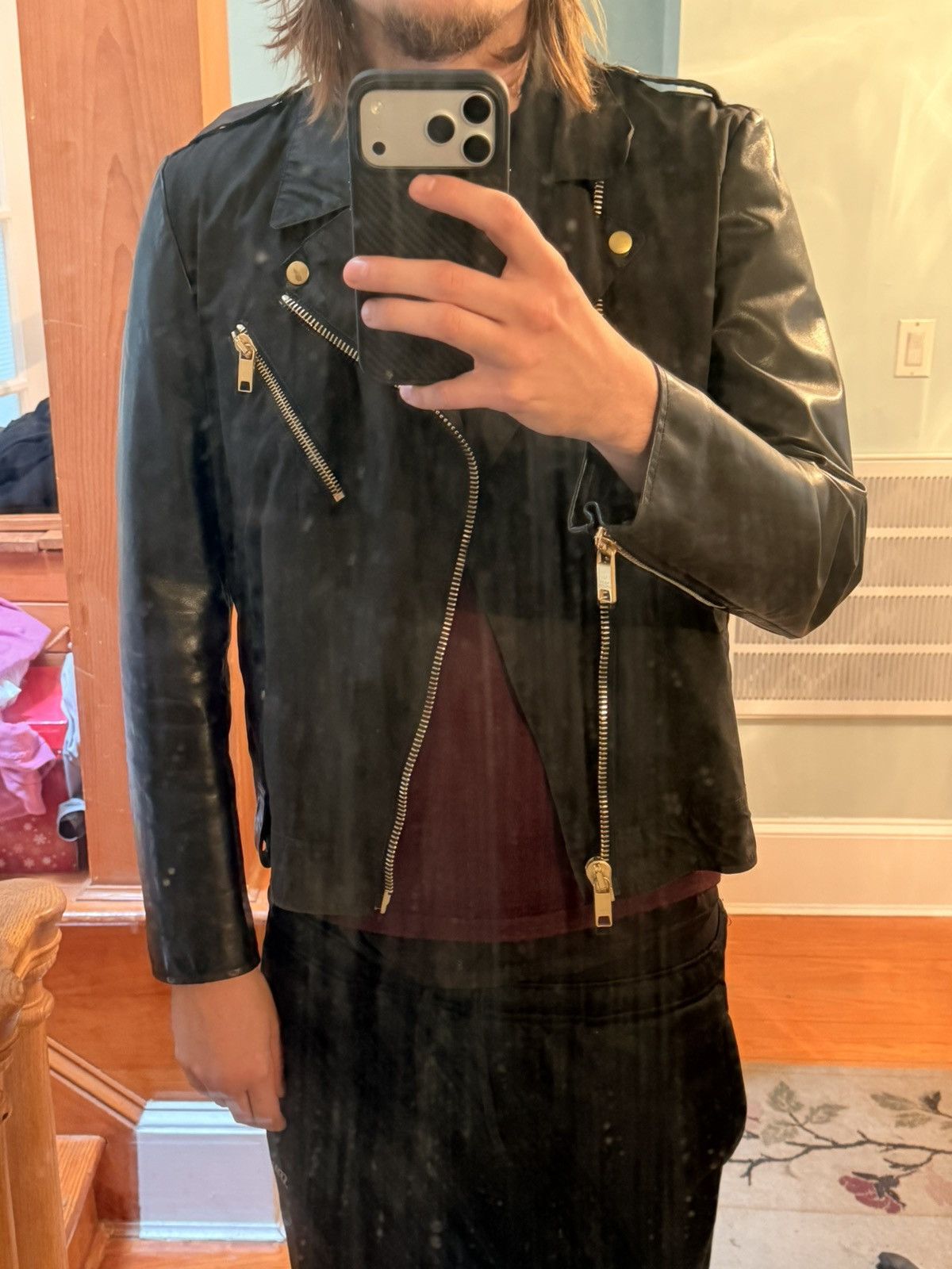 Marc Jacobs Marc Jacobs biker jacket with leather sleeves Size US L / EU 52-54 / 3 - 7 Thumbnail