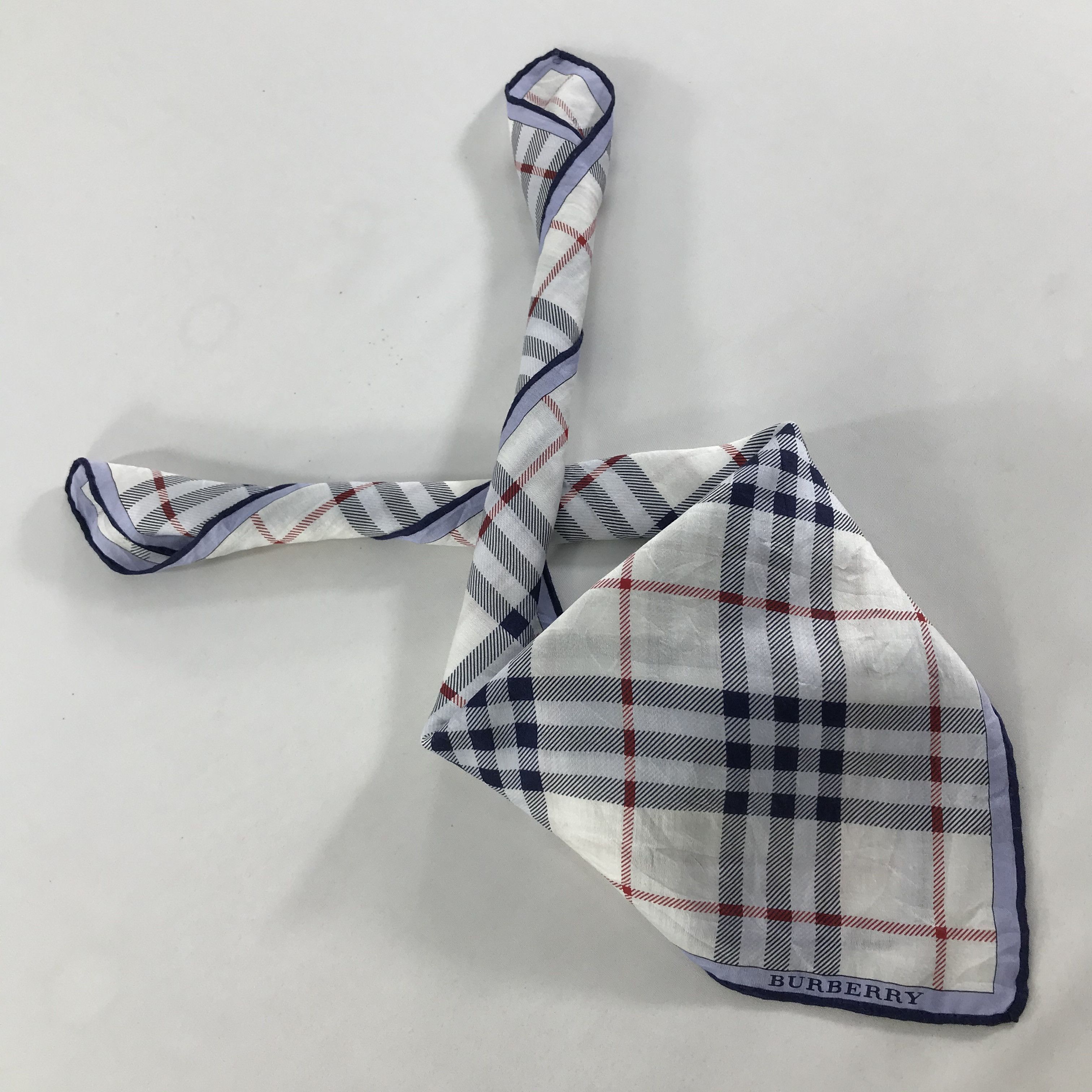 Burberry × Vintage Burberry Bandana / Handkerchief / Neckerchief - S1353 Size ONE SIZE - 4 Thumbnail