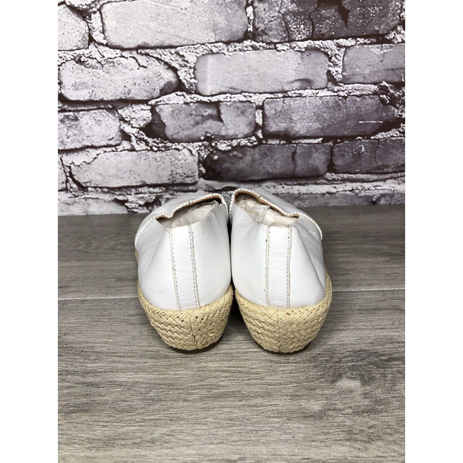 Kenneth Cole Kenneth Cole Gentle Souls White Leather Woven Wedge Sandals Size US 8.5 / IT 38.5 - 4 Thumbnail