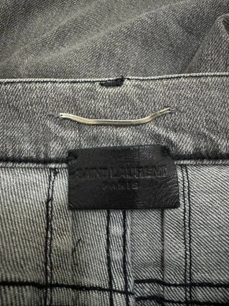 Saint Laurent Paris Saint Laurent Washed Gray Denim Jeans. Size US 30 / EU 46 - 2 Thumbnail