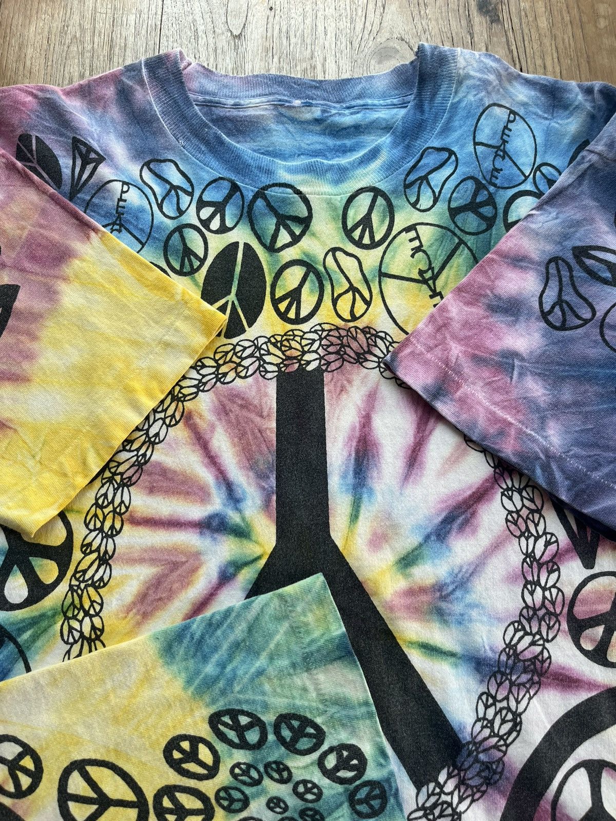 LSDworldpeace × Vintage Vintage PEACE All Over Print 1992’s Screen Shop Tie Dye Size US L / EU 52-54 / 3 - 5 Thumbnail
