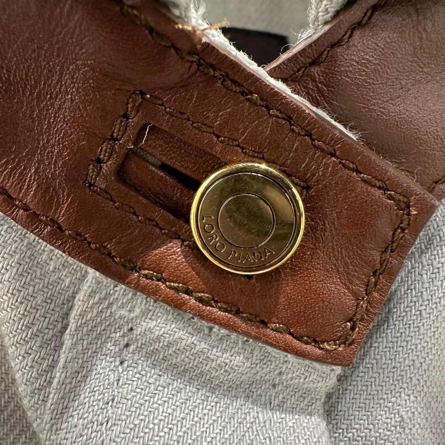 Loro Piana Loro Piana 25SS Resort Gold Button Leather Trim Linen 38 Size XS / US 0-2 / IT 36-38 - 7 Thumbnail