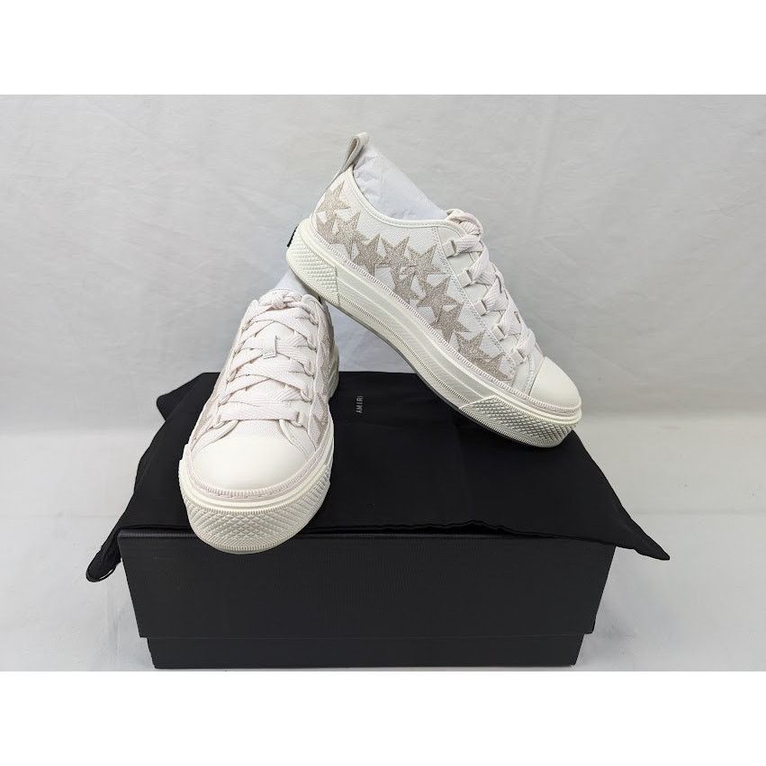 Amiri o1rshd1 Stars Court Low-Top Sneakers in Alabaster Size US 10 / EU 43 - 21 Thumbnail
