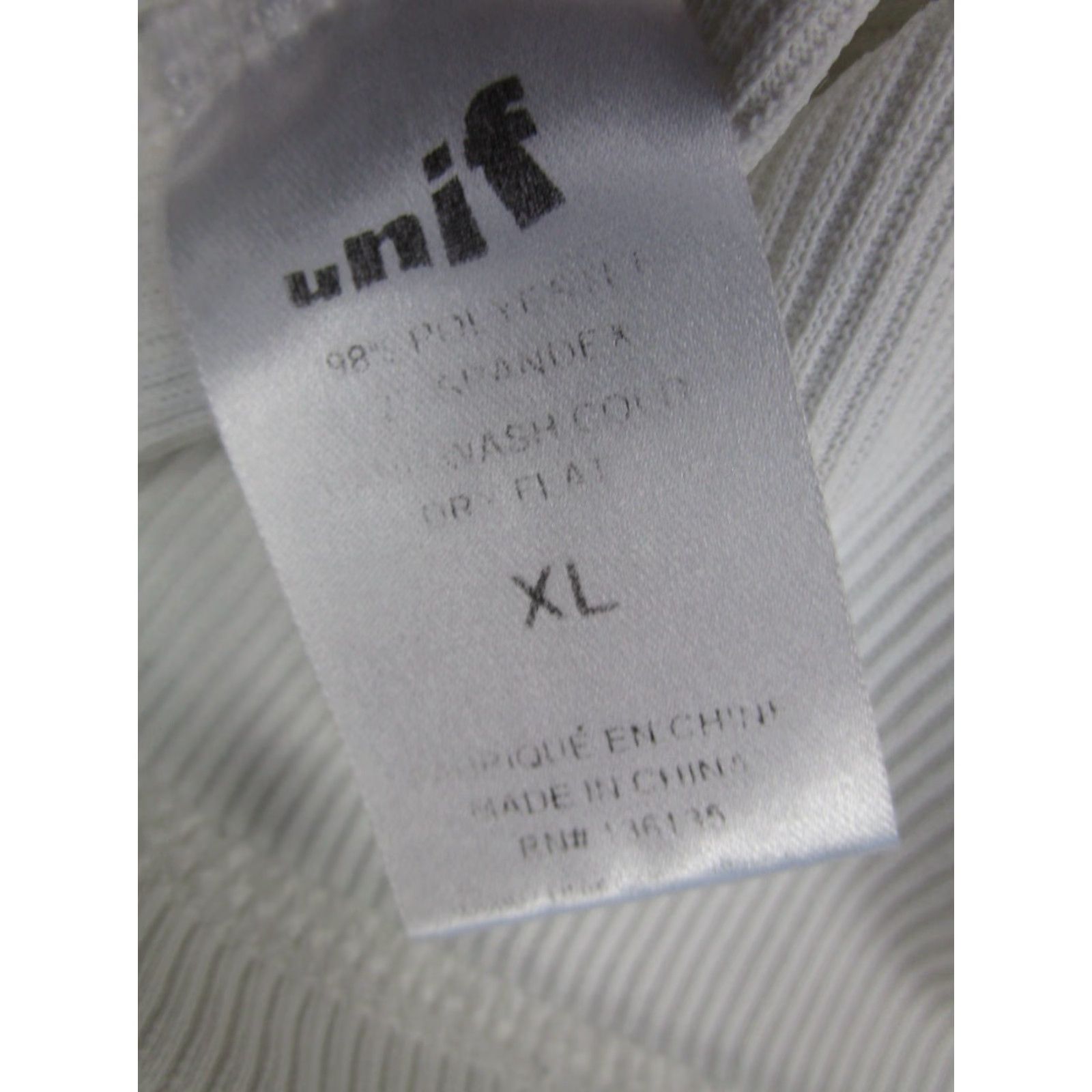 UNIF UNIF Camisole Tank Top Womens XL White Ribbed y2k Square boxy Skater Raver Punk Shirt Womens XL White Camisole Tank UNIF Size XL / US 12-14 / IT 48-50 - 6 Thumbnail