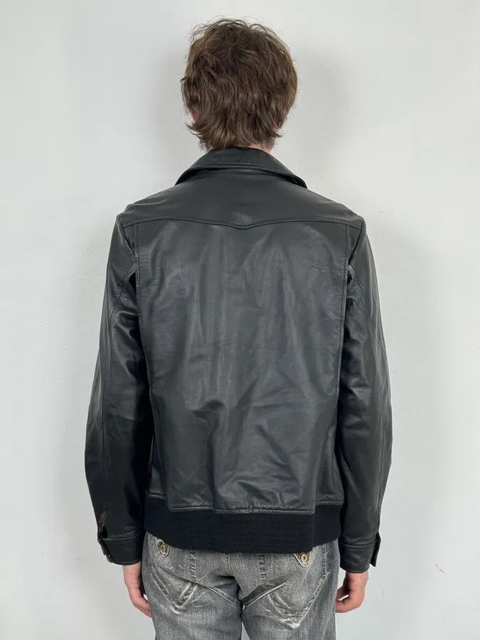 A.P.C. A.P.C. Black Buttoned Leather Minimalist Jacket Size US M / EU 48-50 / 2 - 3 Thumbnail