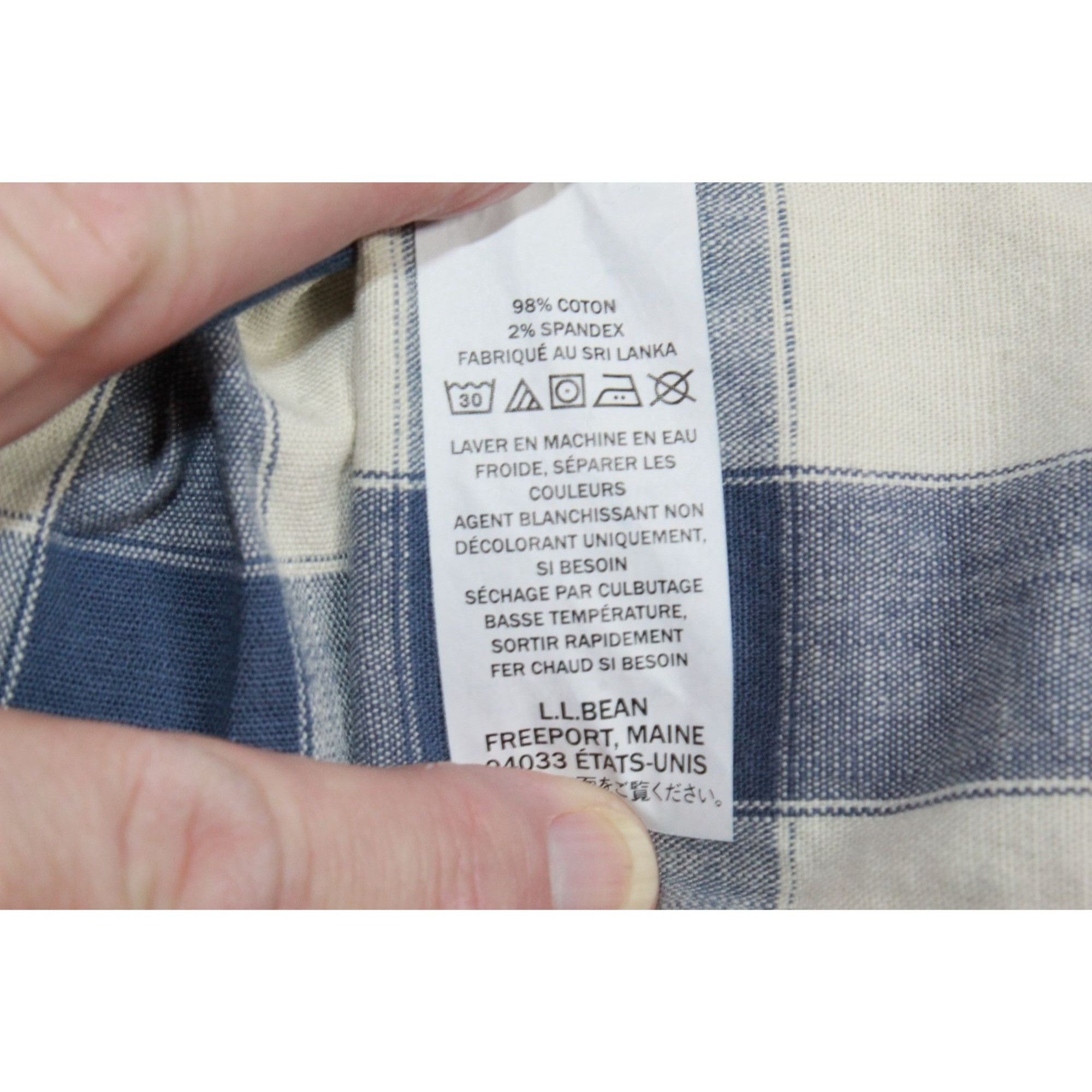 L.L. Bean LL Bean Men's Comfort Stretch Chambray Shirt Blue Plaid Size US L / EU 52-54 / 3 - 9 Thumbnail
