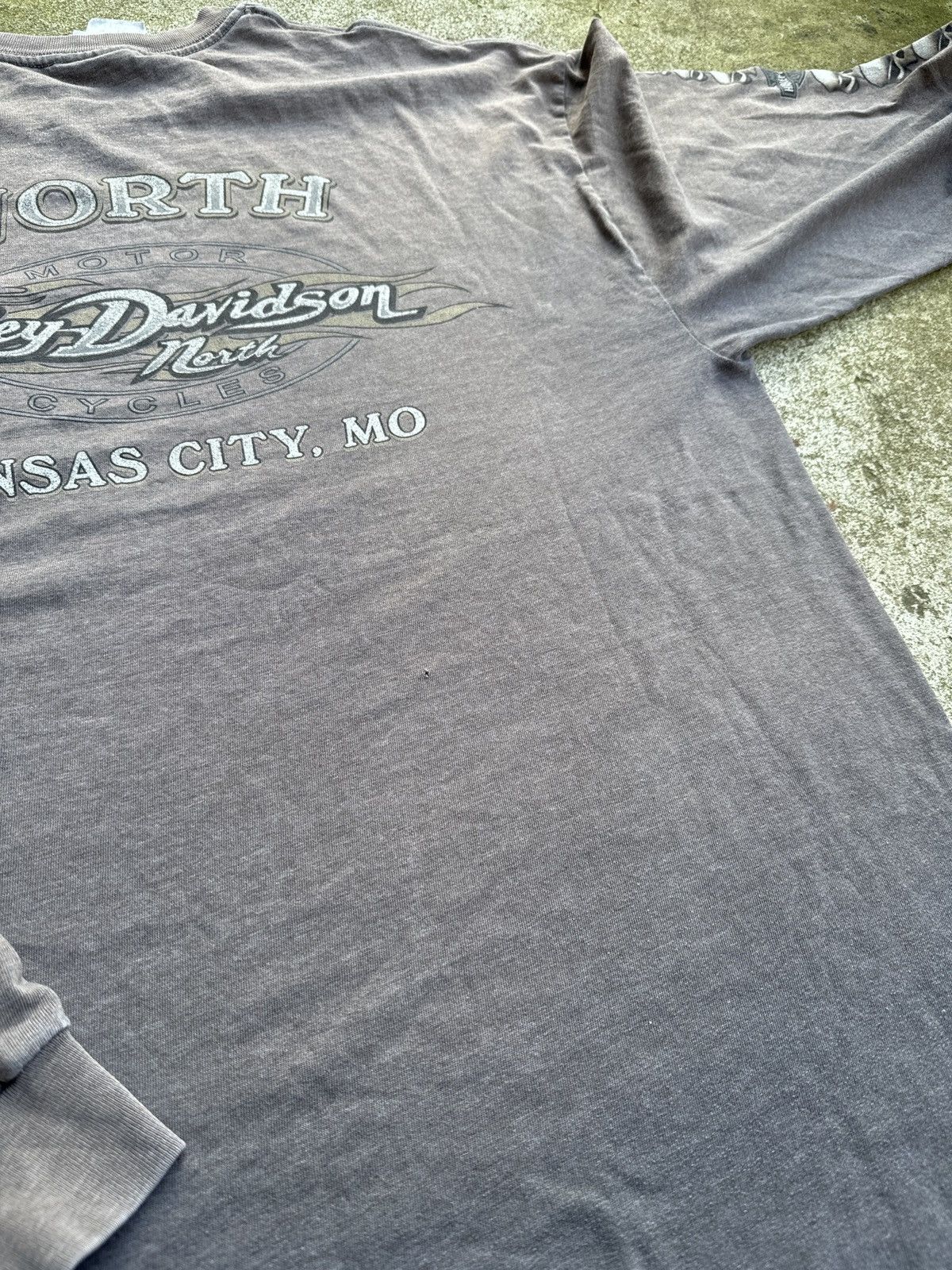 Harley Davidson Thrashed Faded Distressed Harley Shirt ERD Grunge WCC Chrome Size US XL / EU 56 / 4 - 13 Thumbnail