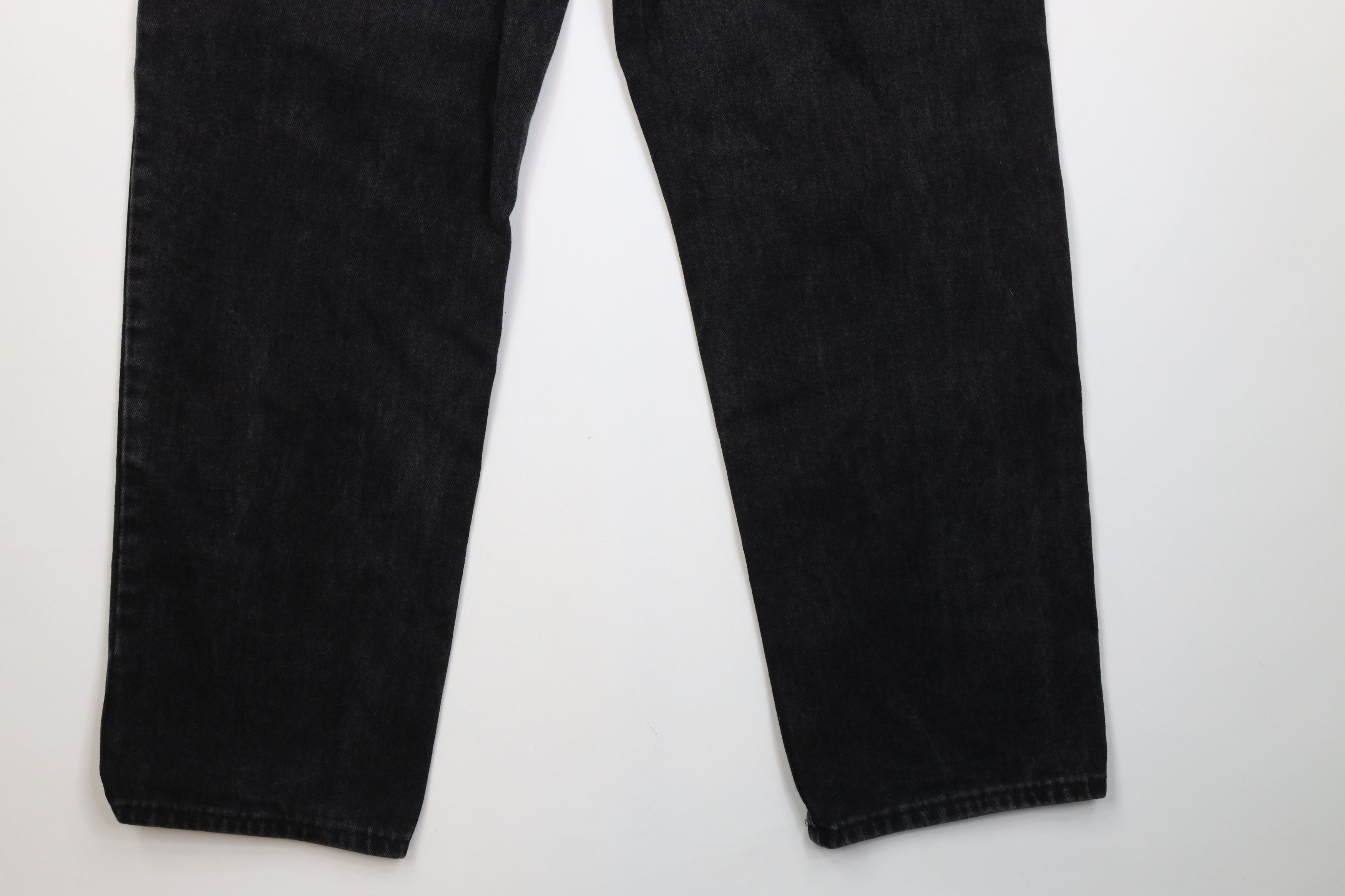 Lee Vintage 90s Lee Faded Straight Leg Denim Jeans Black Cotton Size US 34 / EU 50 - 14 Thumbnail