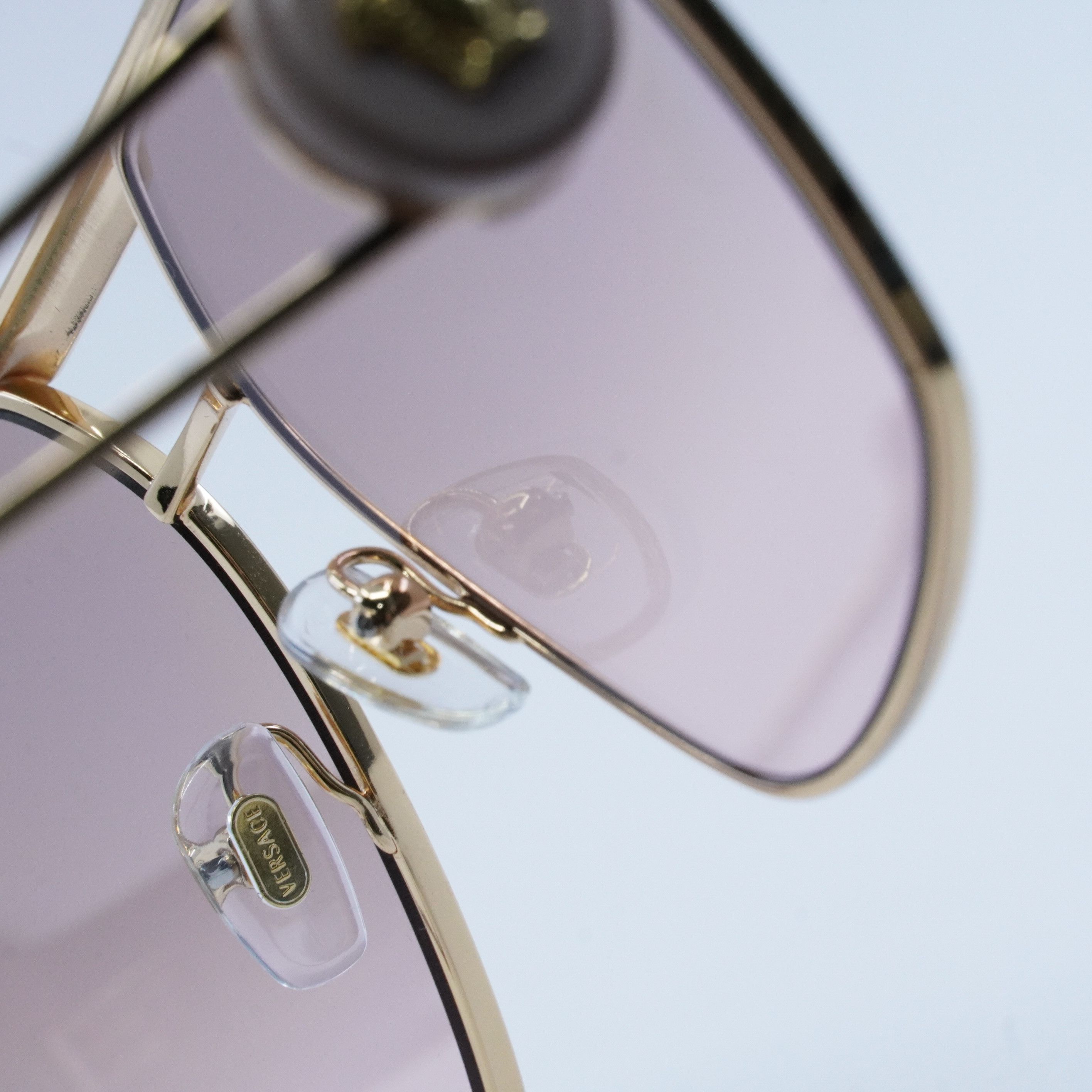 Versace Versace VE2269 10027E Sunglasses Gold Geometric Frame Size ONE SIZE - 6 Thumbnail