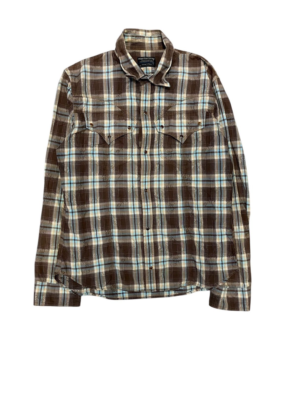 Tornado Mart 2000s Nicole for Men TRIBAL floral shadow flannel Size US M / EU 48-50 / 2 - 1 Thumbnail