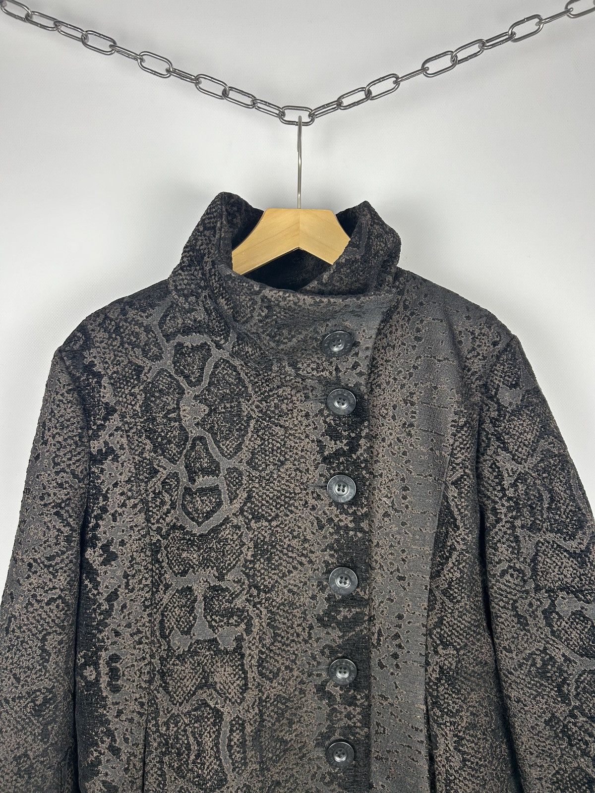 Desigual Desigual Ladies Coat Snake Pattern Y2K Women’s Size 46 Black Size XL / US 12-14 / IT 48-50 - 2 Thumbnail