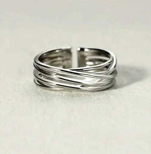 NLST Punkrock Shiny Tiny Bird Nest Silver Ring Size ONE SIZE - 1 Thumbnail