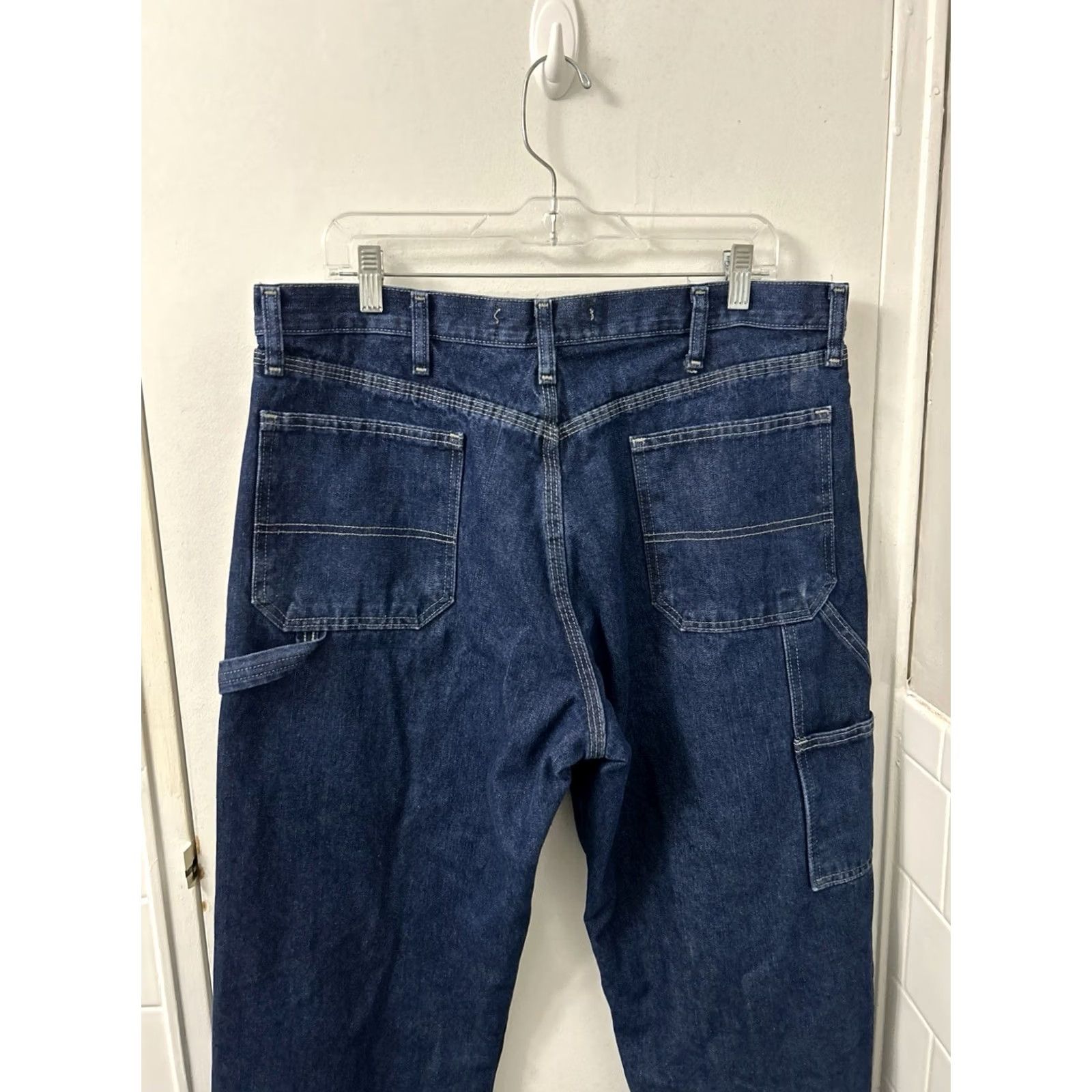 Wrangler Wrangler Authentics Jeans Mens Carpenter Denim 36x32 Blue Lined Insulated Pockets Regular Inseam 32 Winter Fall Mens Size US 36 / EU 52 - 7 Thumbnail