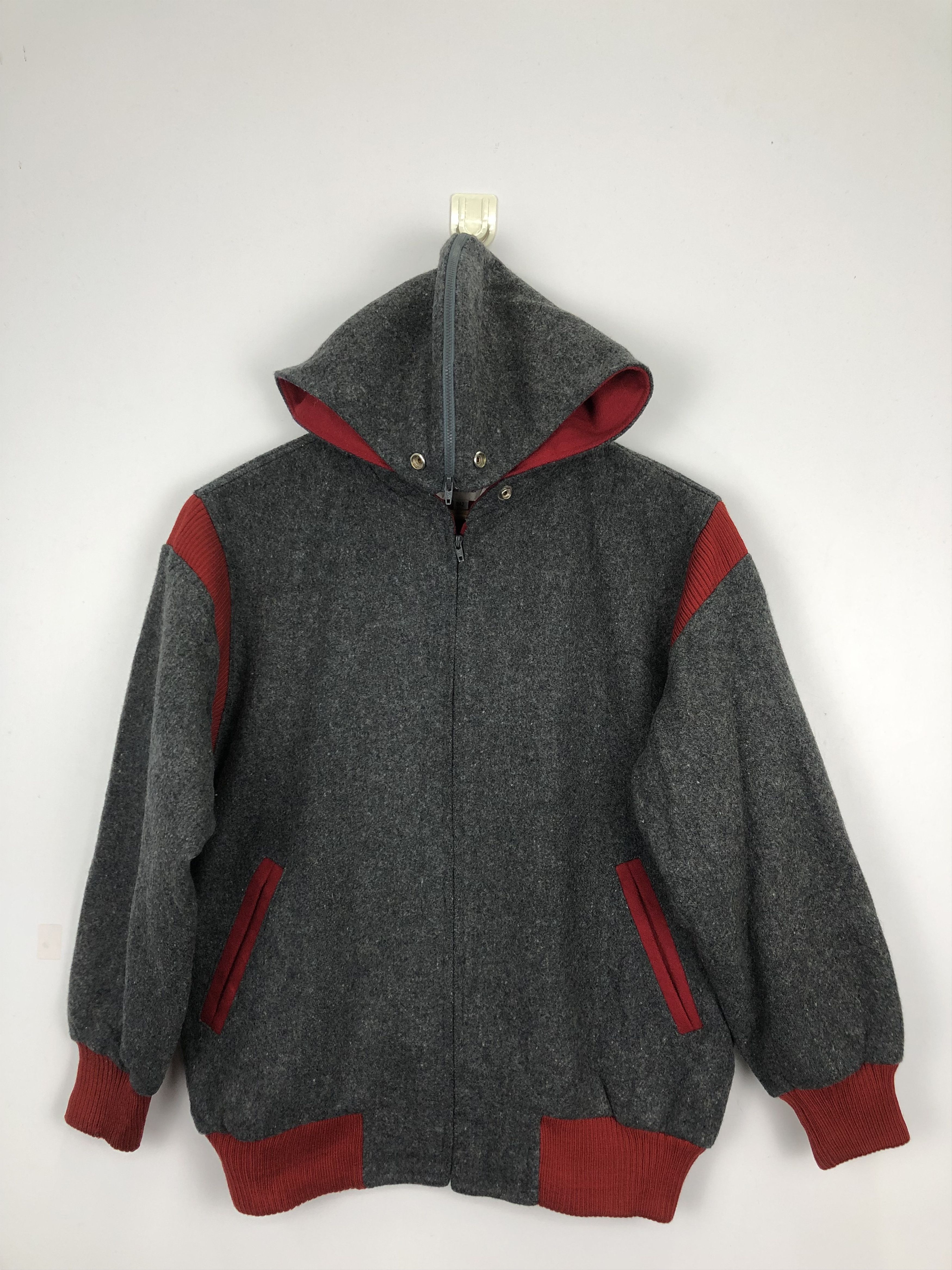 Japanese Brand Vintage 90s Ailema Wool Varsity Jacket Hoodie V0322 Size US M / EU 48-50 / 2 - 1 Thumbnail