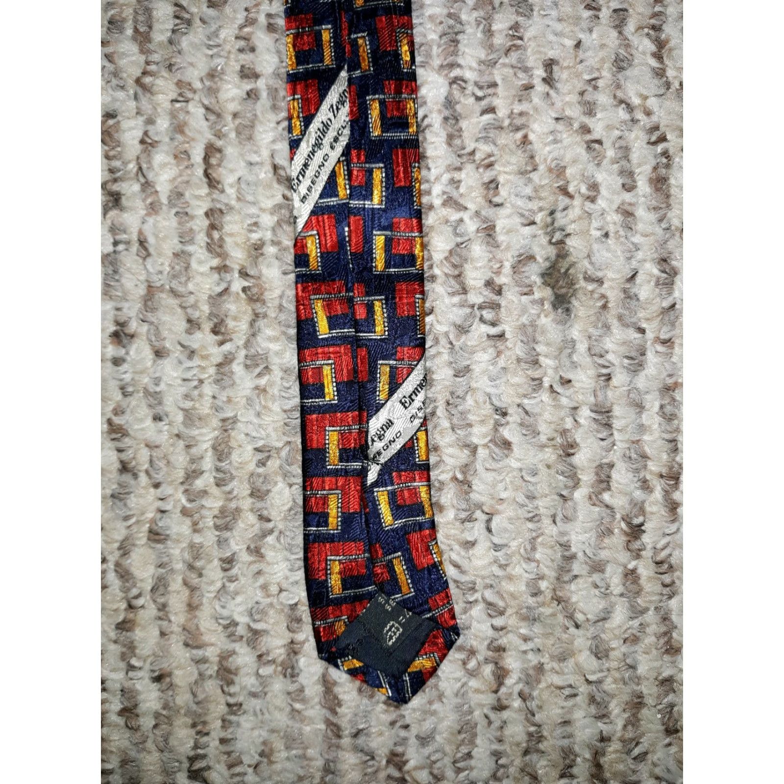 Ermenegildo Zegna ERMENEGILDO ZEGNA Tie 100% Silk Multi color Paisley Pattern Red Blue RARE Italy Men's Tied Size ONE SIZE - 3 Thumbnail