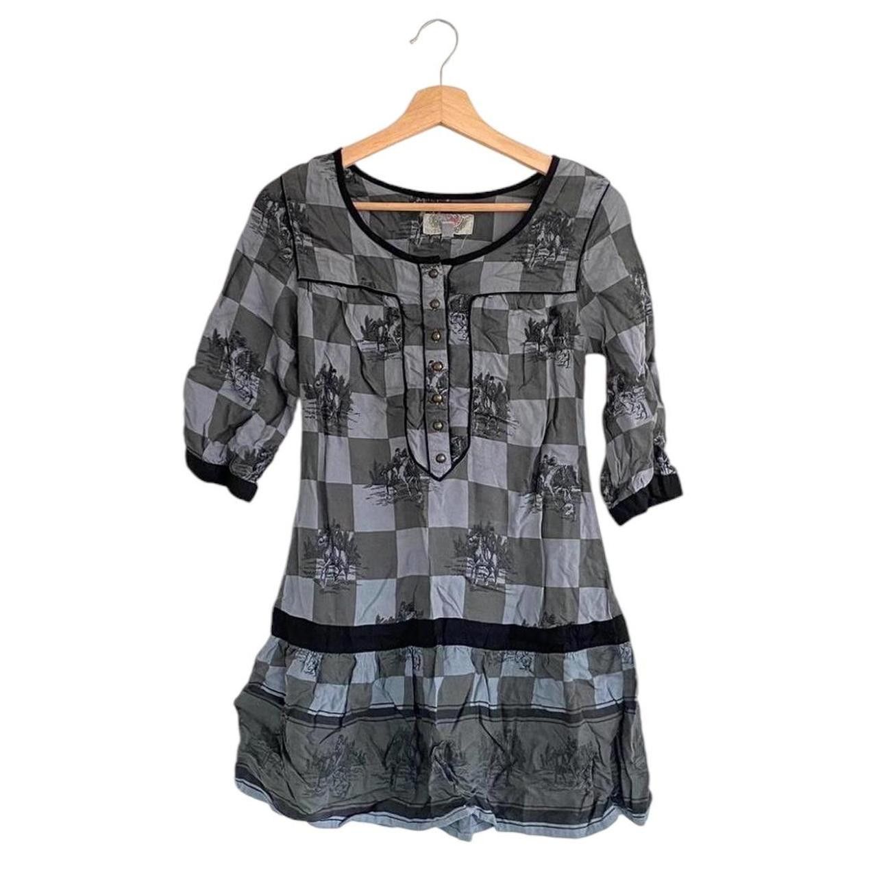 Vintage ECOTE GREY BLACK MINI DRESS WOMENS SIZE XS Size XS / US 0-2 / IT 36-38 - 1 Thumbnail