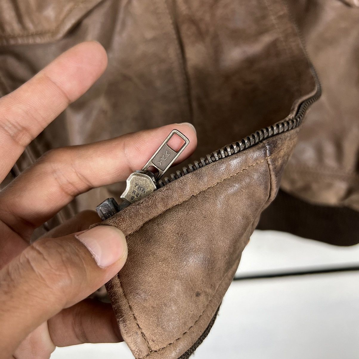 Vintage 🔥 RARE VINTAGE A-2 FIGHTER SQUADRON LEATHER JACKET Size US L / EU 52-54 / 3 - 15 Thumbnail