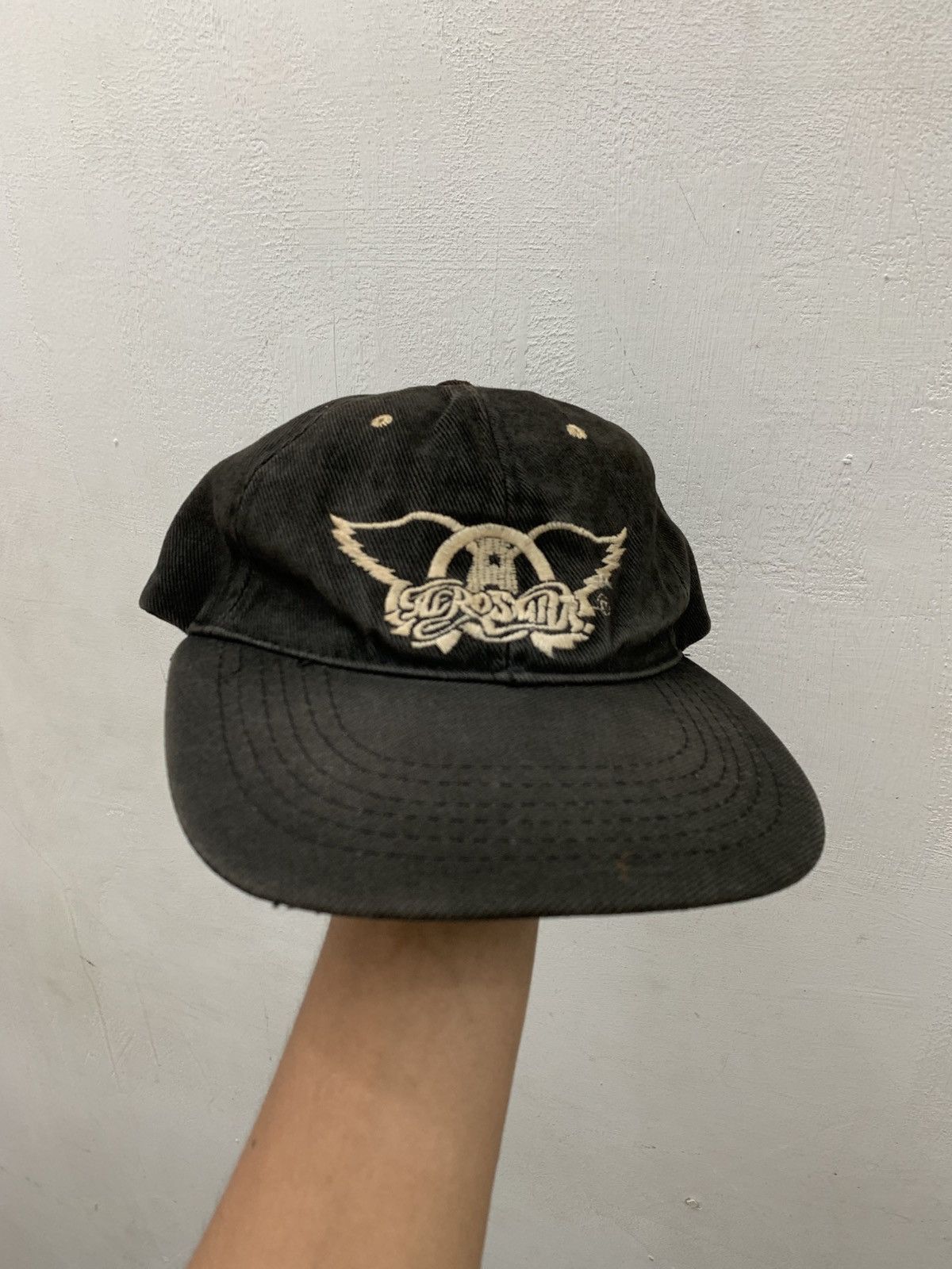 Vintage Aerosmith Hat Natural Faded 90’s