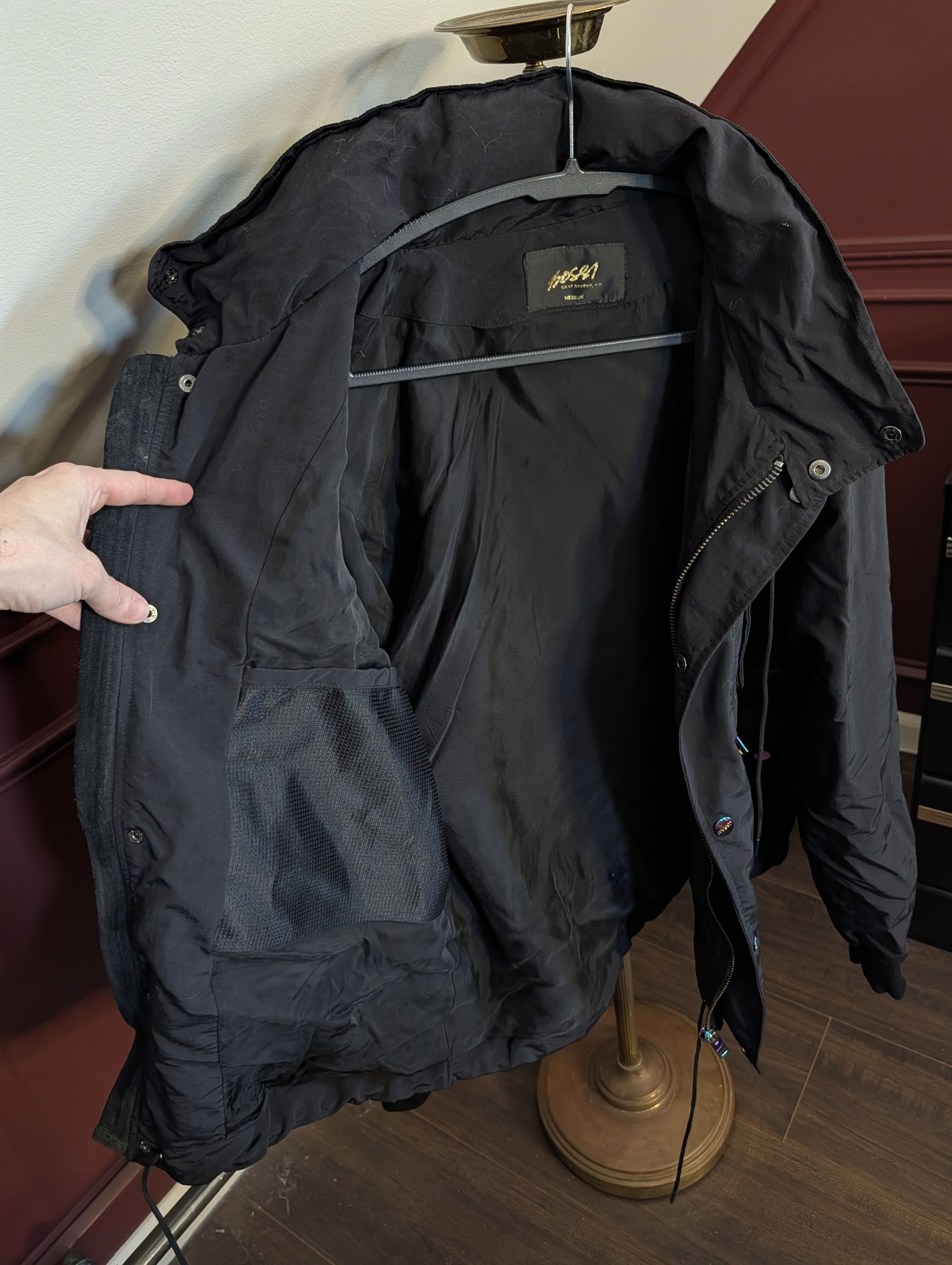 Bossi Sportswear Black Zip-Up Cargo Packable Hood Coat / Jacket Med. Size US M / EU 48-50 / 2 - 13 Thumbnail