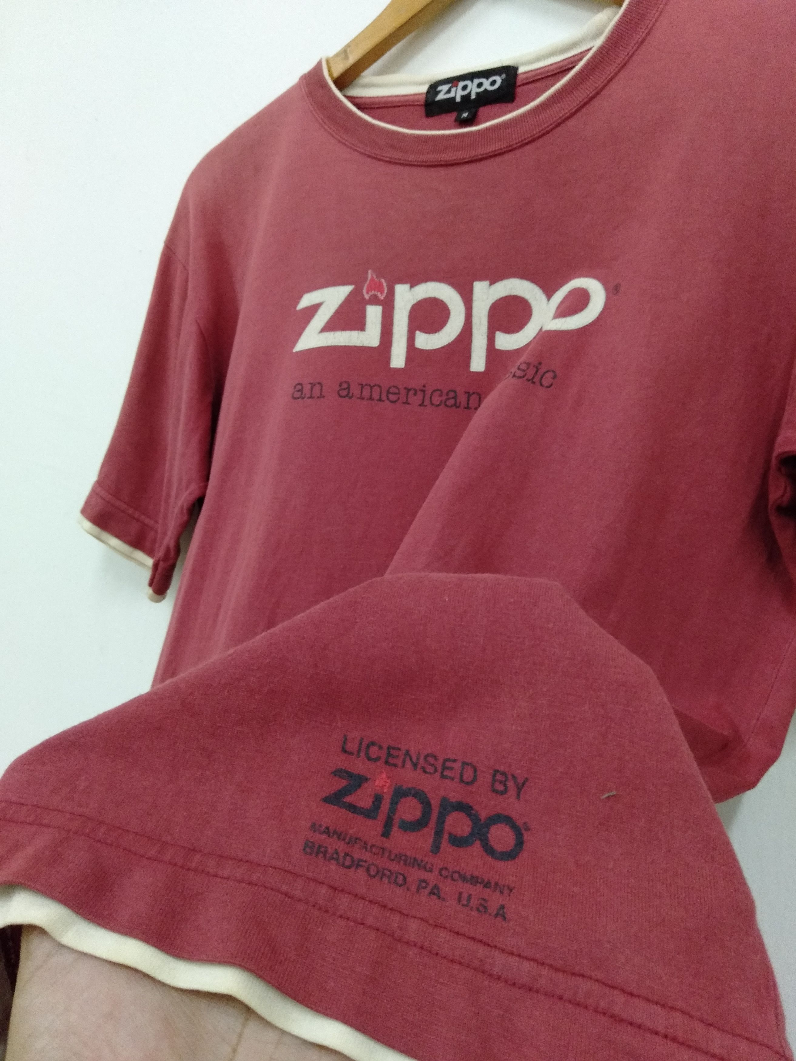 Vintage Vintage 90s Zippo Spell out logo promo t shirt rare Size US M / EU 48-50 / 2 - 3 Thumbnail