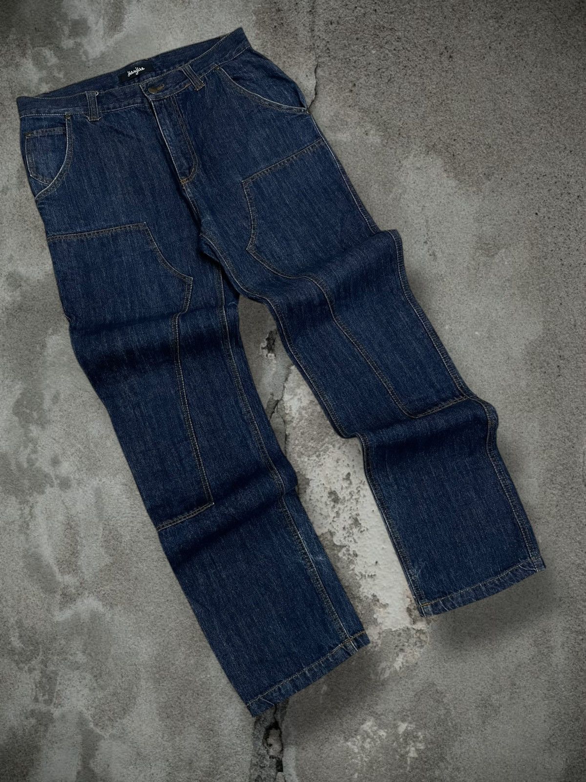 Japanese Brand Vintage Og Japan Designer Hanjiro Harajuku Double Knee Denim Size US 32 / EU 48 - 2 Thumbnail