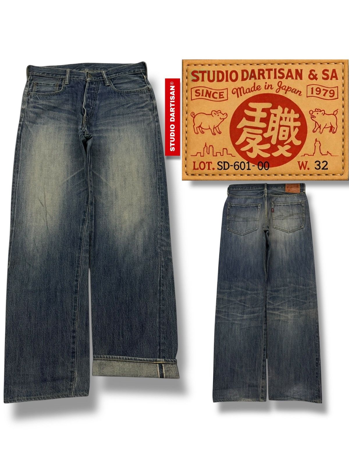 Studio D'Artisan Vintage 00s Studio D’Artisan SD-601-00 Selvedge Denim Japan Size US 32 / EU 48 - 1 Thumbnail
