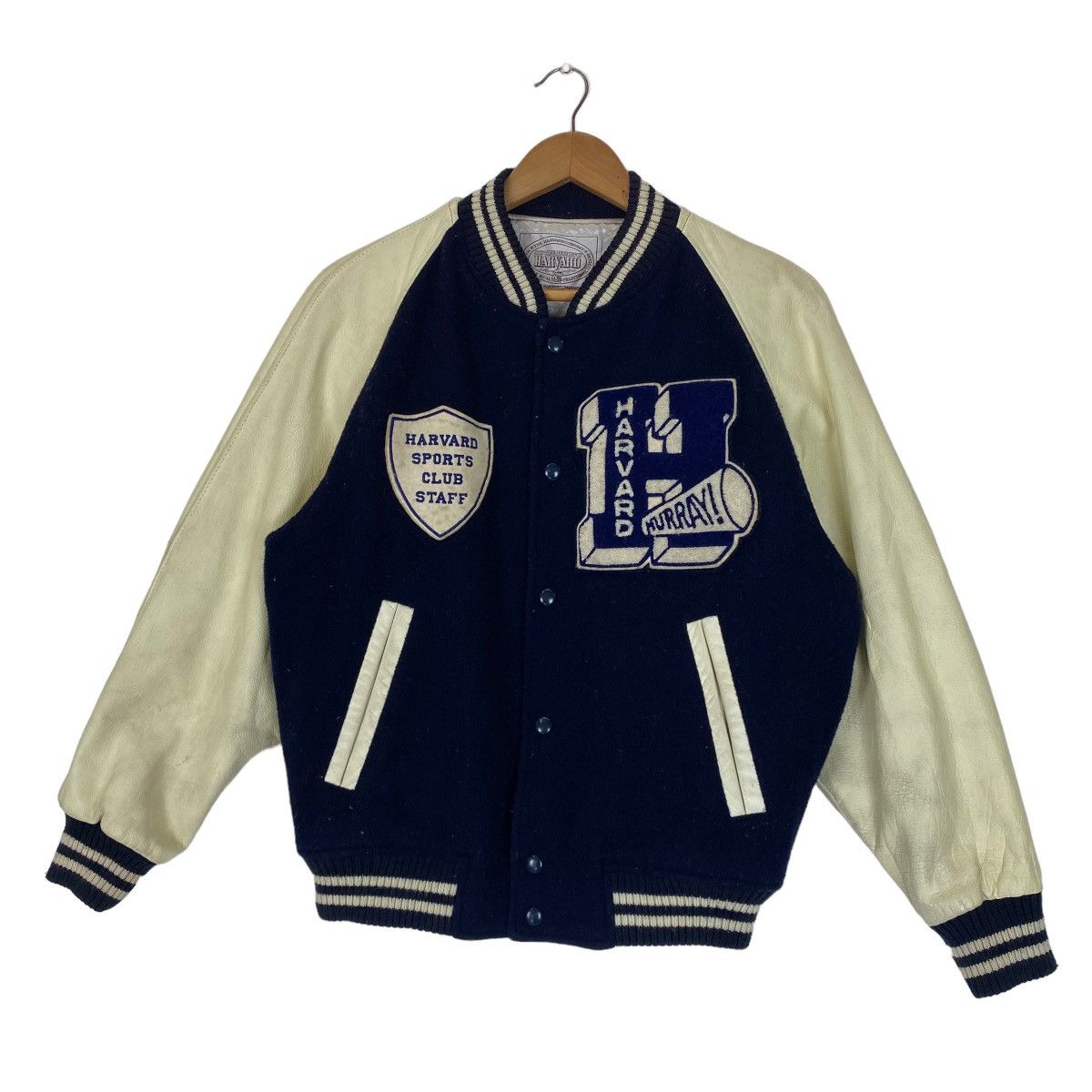 Vintage ✨Vtg Harvard Sport Club Staff wool varsity jacket Size US M / EU 48-50 / 2 - 4 Thumbnail