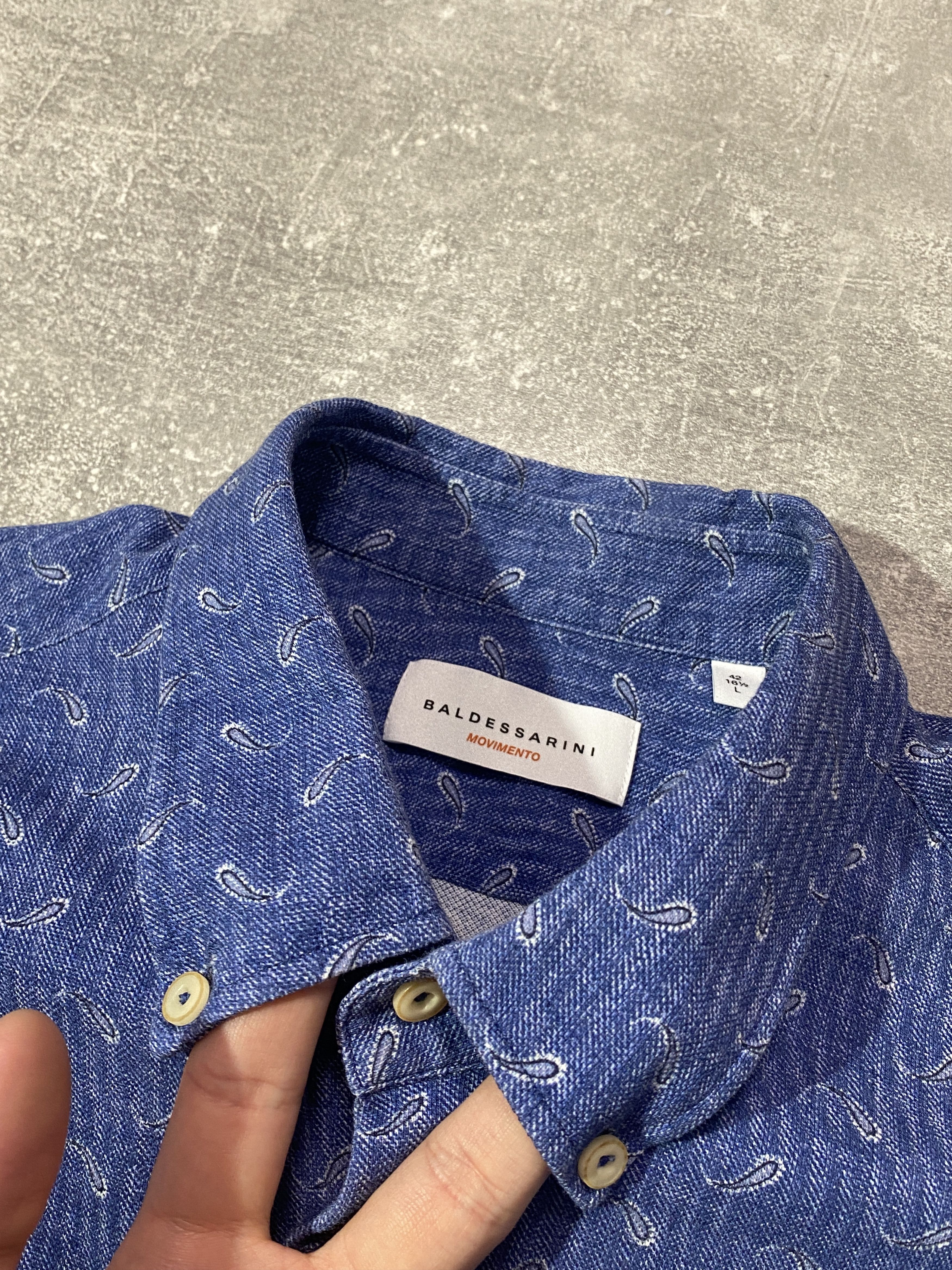 Baldessarini Baldessarini canvas monogram print shirt Size US M / EU 48-50 / 2 - 2 Thumbnail