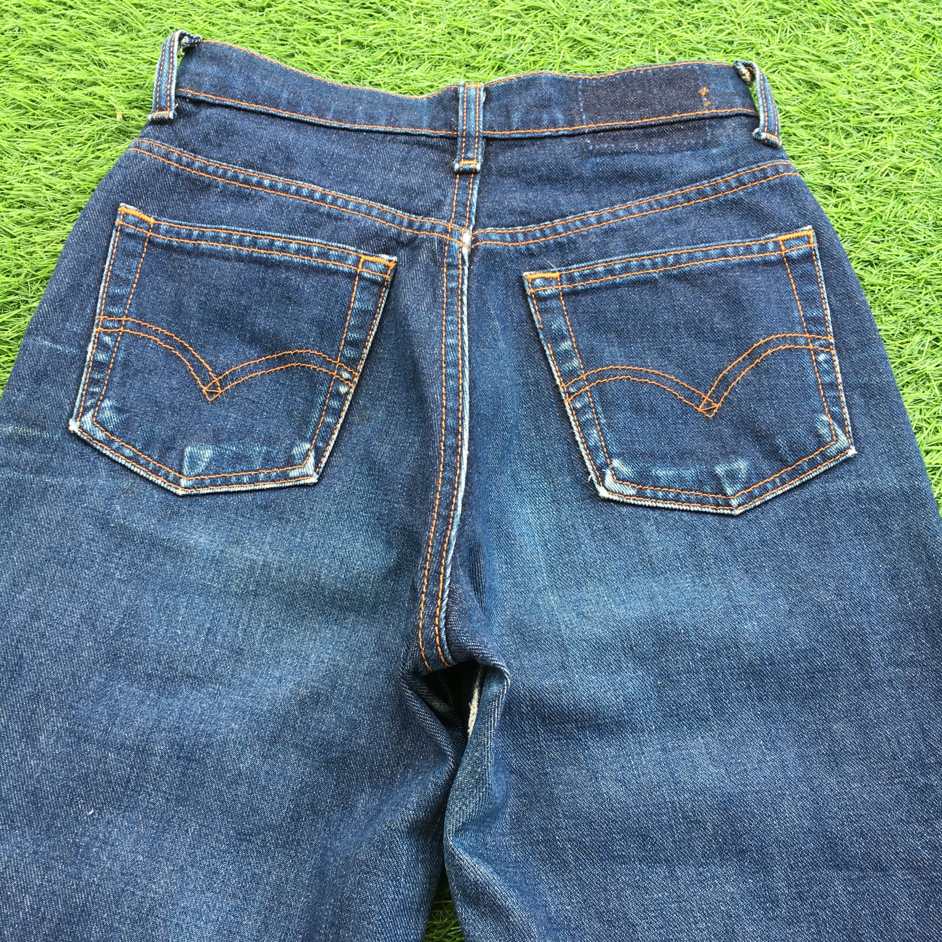 Jean Vintage 517 BootCut Jeans Faded Flare Denim W23 D-1193 Size 23" - 4 Thumbnail