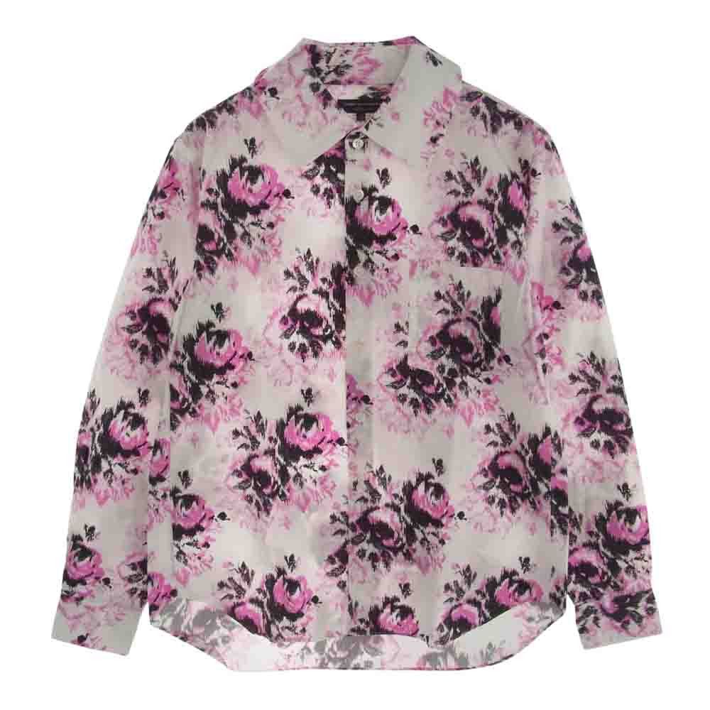 Comme des Garcons Homme Plus Shirt Flower Print All-Over Floral Long Sleeve White Pink Size US XS / EU 42 / 0 - 1 Thumbnail