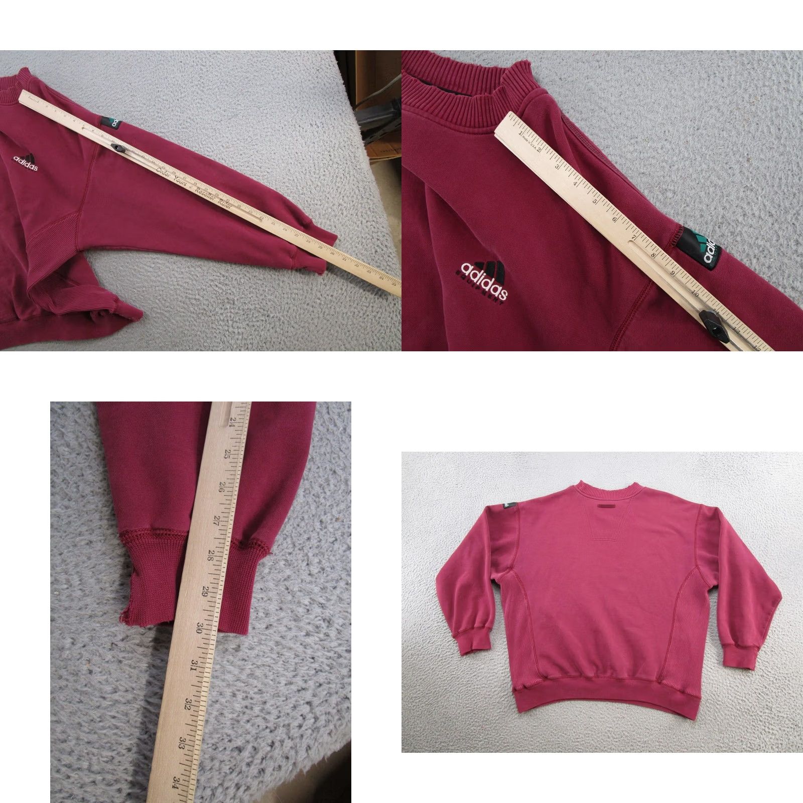 Adidas VINTAGE Adidas Equipment EQT Sweatshirt Red Big Logo Size L Embroidered Size US L / EU 52-54 / 3 - 9 Thumbnail