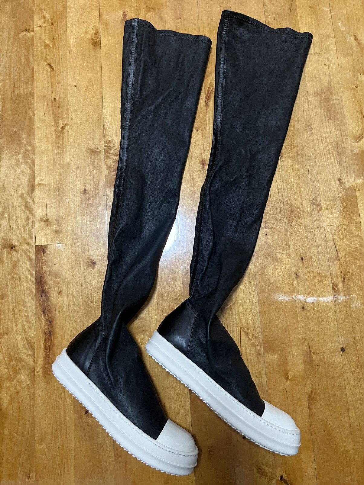 Rick Owens Rick owens mainline leather thigh high stocking sz 38.5 Size US 8.5 / IT 38.5 - 4 Thumbnail
