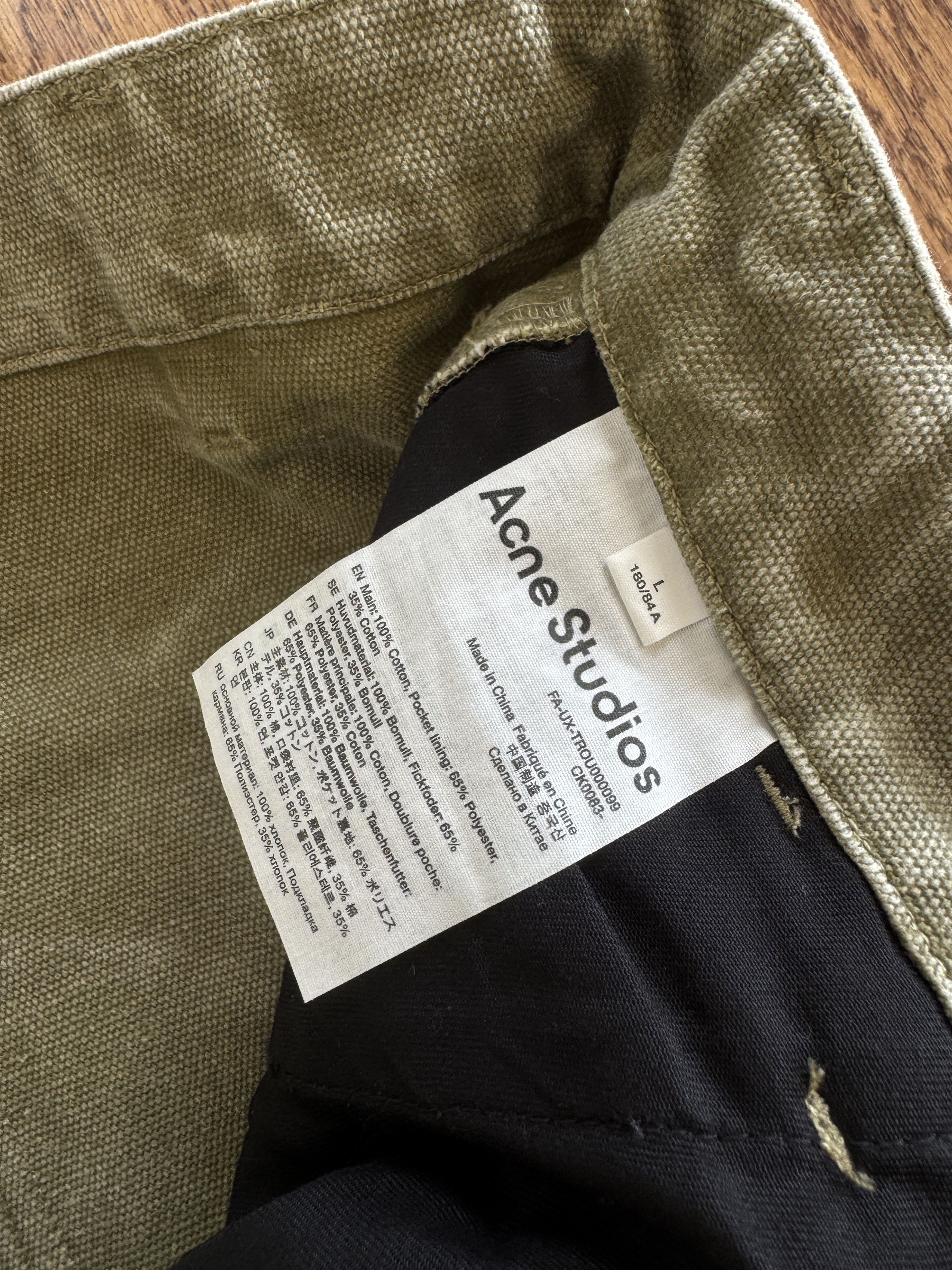 Acne Studios Acne Studios Green Wash Denim Size US 33 - 20 Thumbnail
