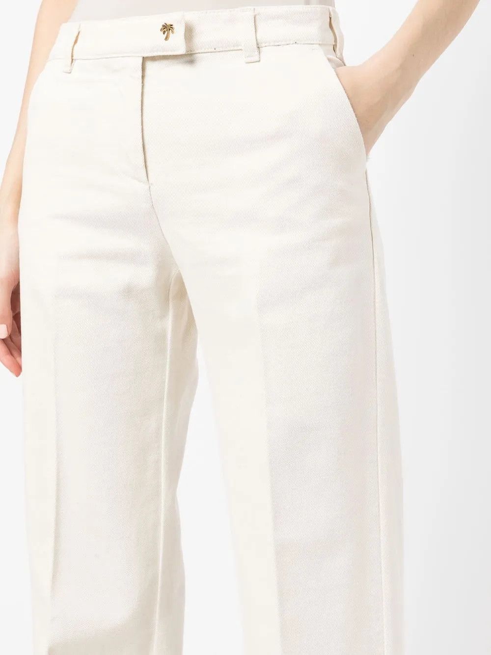 Palm Angels o1y1125 Denim Pant in Ivory Size 26" / US 2 / IT 38 - 2 Thumbnail