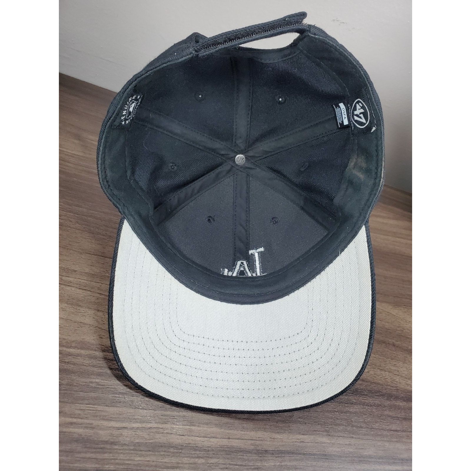 47 Brand × MLB Los Angeles LA Dodgers MLB All Black Strapback Hat Cap OSFA Size ONE SIZE - 8 Thumbnail
