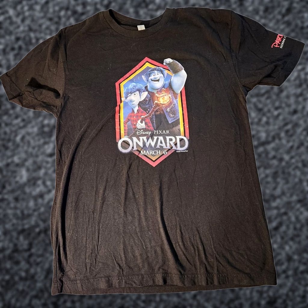 Disney VINTAGE? No. Use: Disney Pixar Onward Shirt Mens Medium Black Promo March 6 Movie Graphic Tee Size US M / EU 48-50 / 2 - 1 Thumbnail