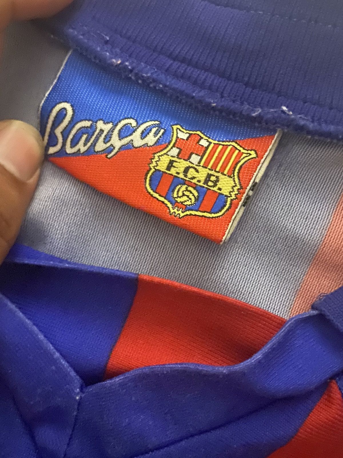 Vintage Barca Jersey Size US XL / EU 56 / 4 - 4 Thumbnail