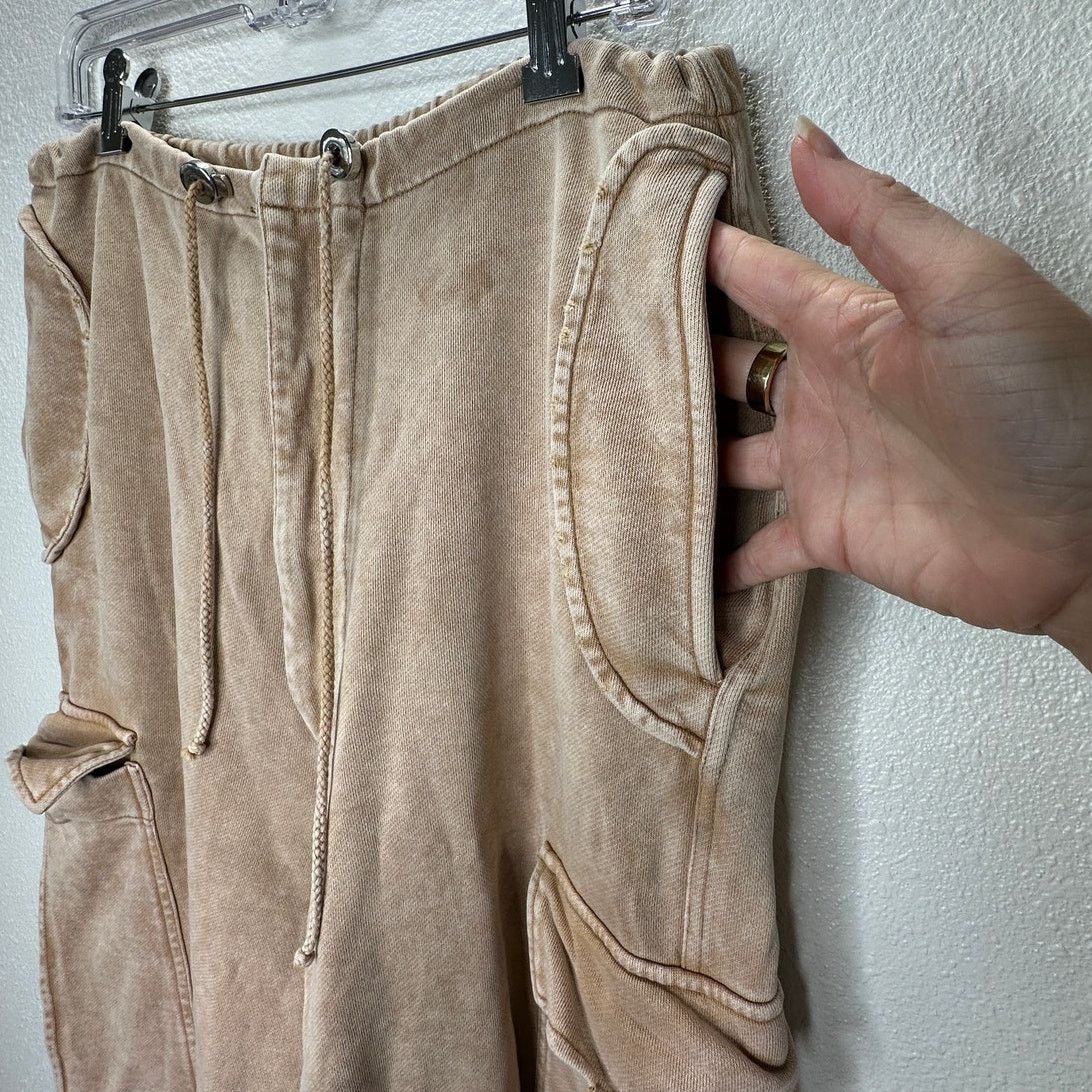 Acne Studios Acne Studios Mens Tan Wide Leg Cargo Sweat Pants M Size US 36 / EU 52 - 6 Thumbnail
