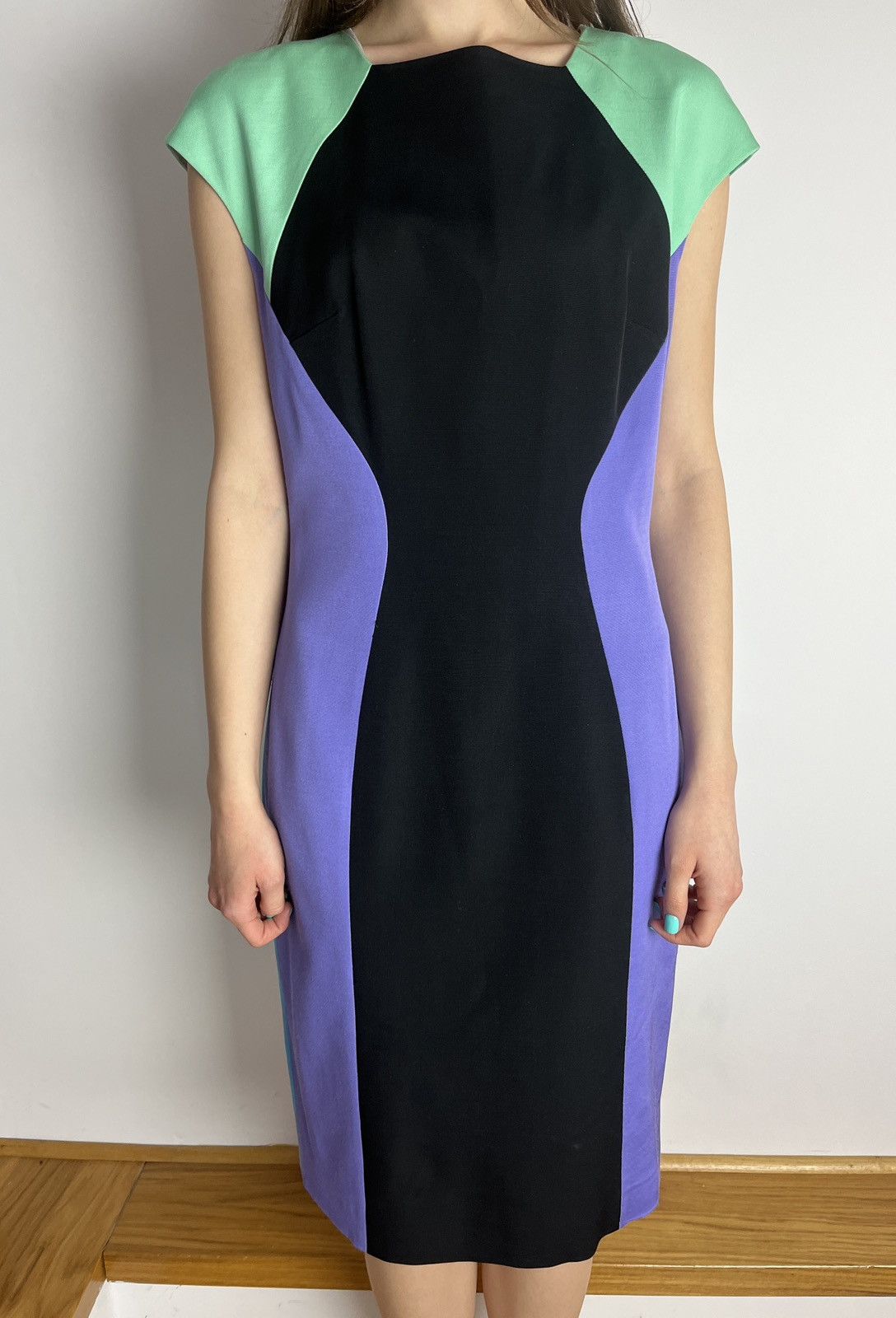Versace Versace Collection Sleeveless Dress Lined Lavender Size L / US 10 / IT 46 - 1 Thumbnail