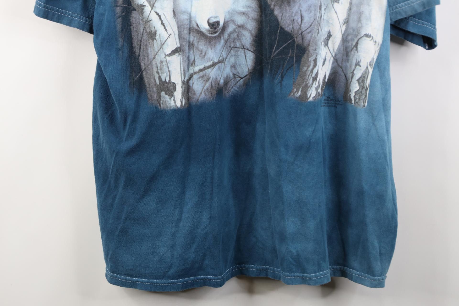 Vintage Vintage 90s Streetwear White Wolf Acid Wash T-Shirt Blue Size US XXL / EU 58 / 5 - 3 Thumbnail