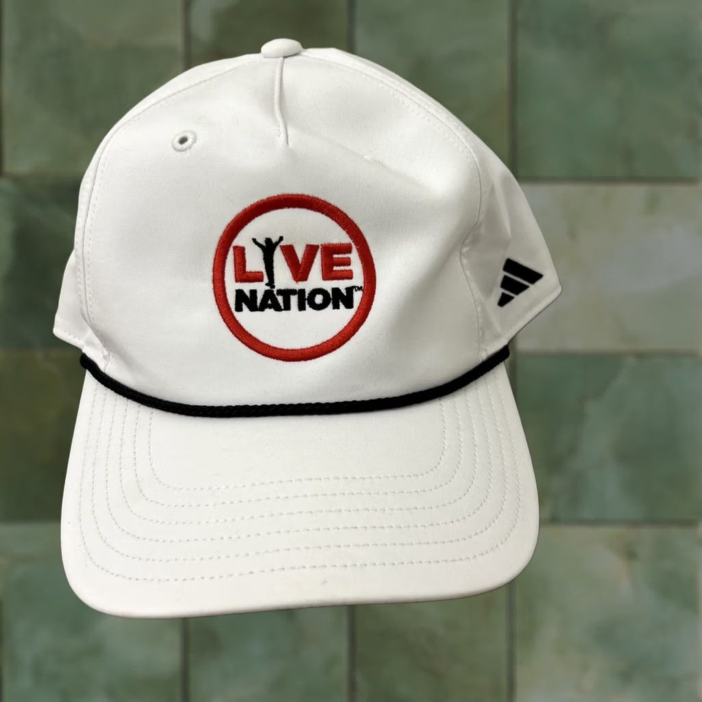 Adidas Adidas Live Nation Hat Cap Snap Back Mens One Size White 3-Stripes Size ONE SIZE - 1 Thumbnail