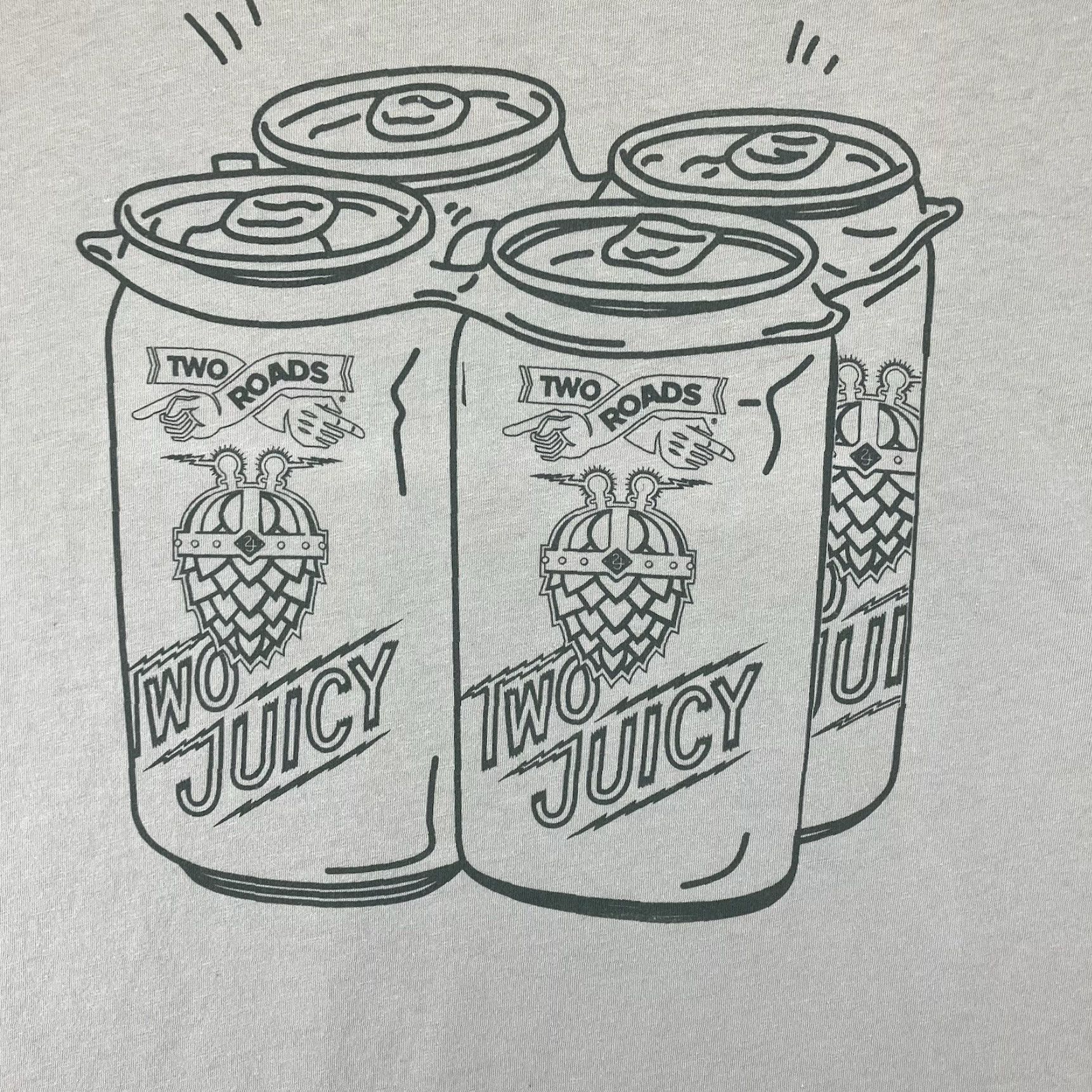 Doublet Mens Beer T Shirt Oversize Large Light Sage Two Juicy Hazy Double IPA All Cotton Size US L / EU 52-54 / 3 - 3 Thumbnail