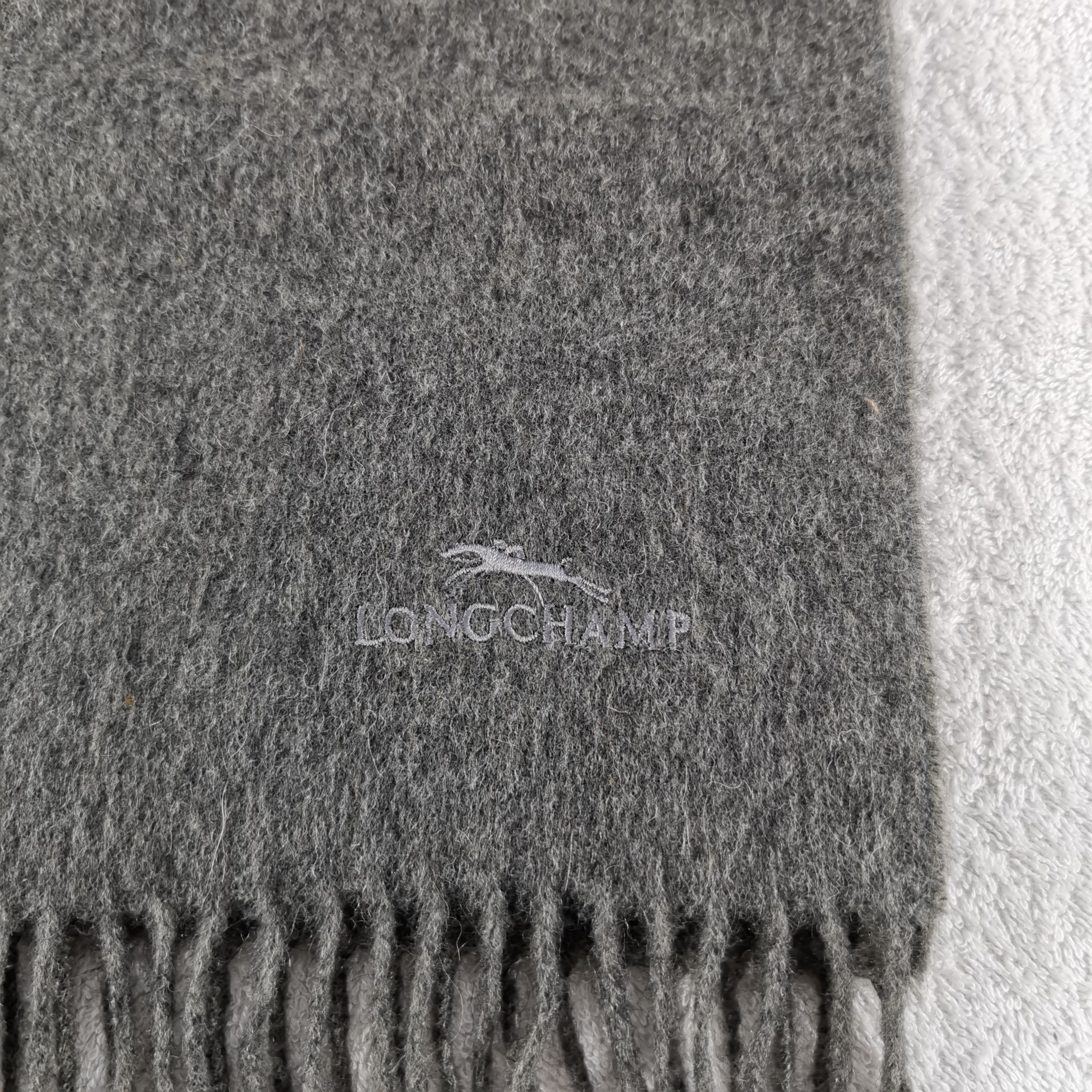 Longchamp Vintage Longchamp Scarf Fringe Muffler Winter Wool Scarves Size ONE SIZE - 3 Thumbnail