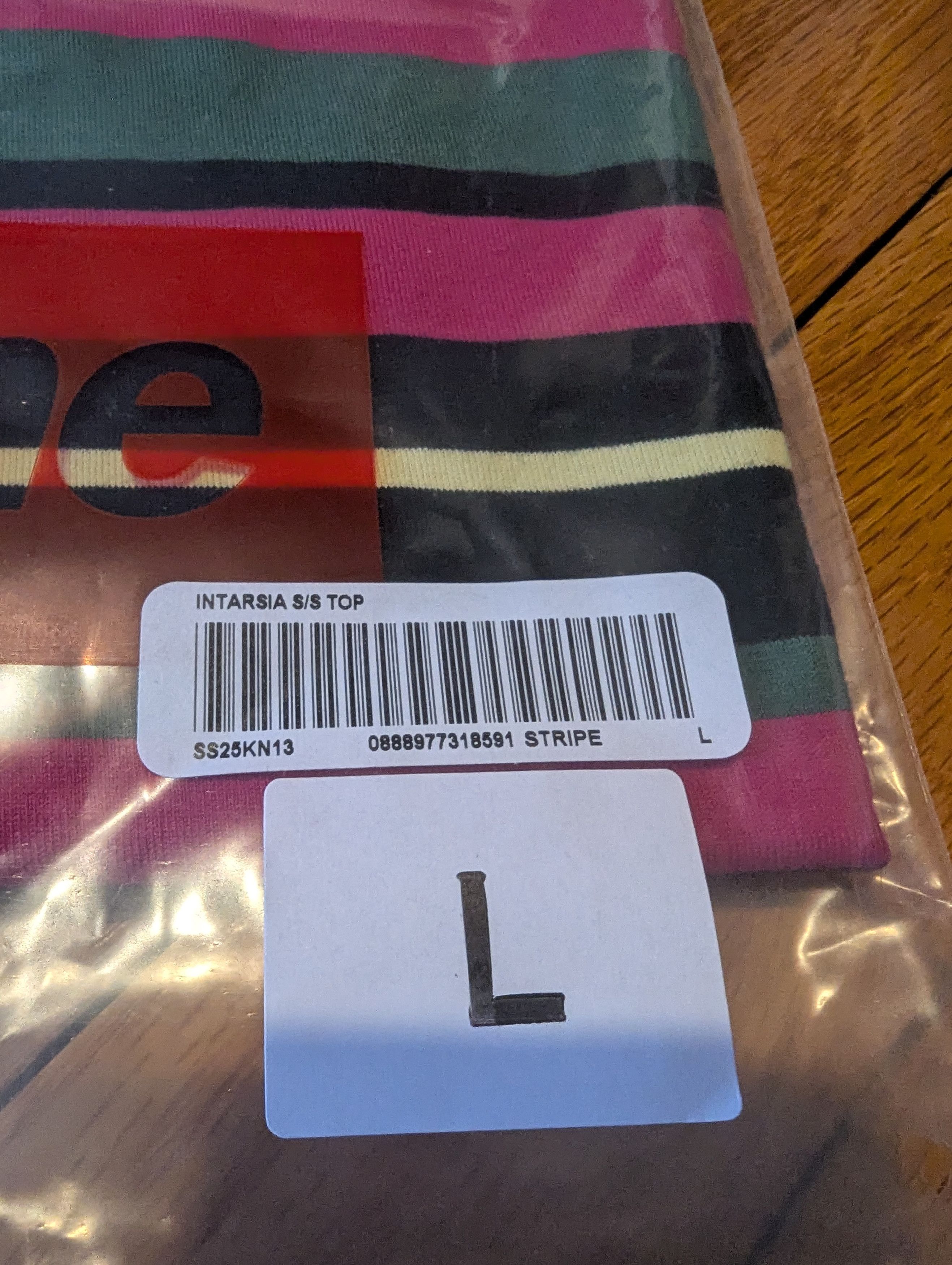 Supreme Supreme Intarsia Short sleeve Stripe shirt Size US L / EU 52-54 / 3 - 4 Thumbnail