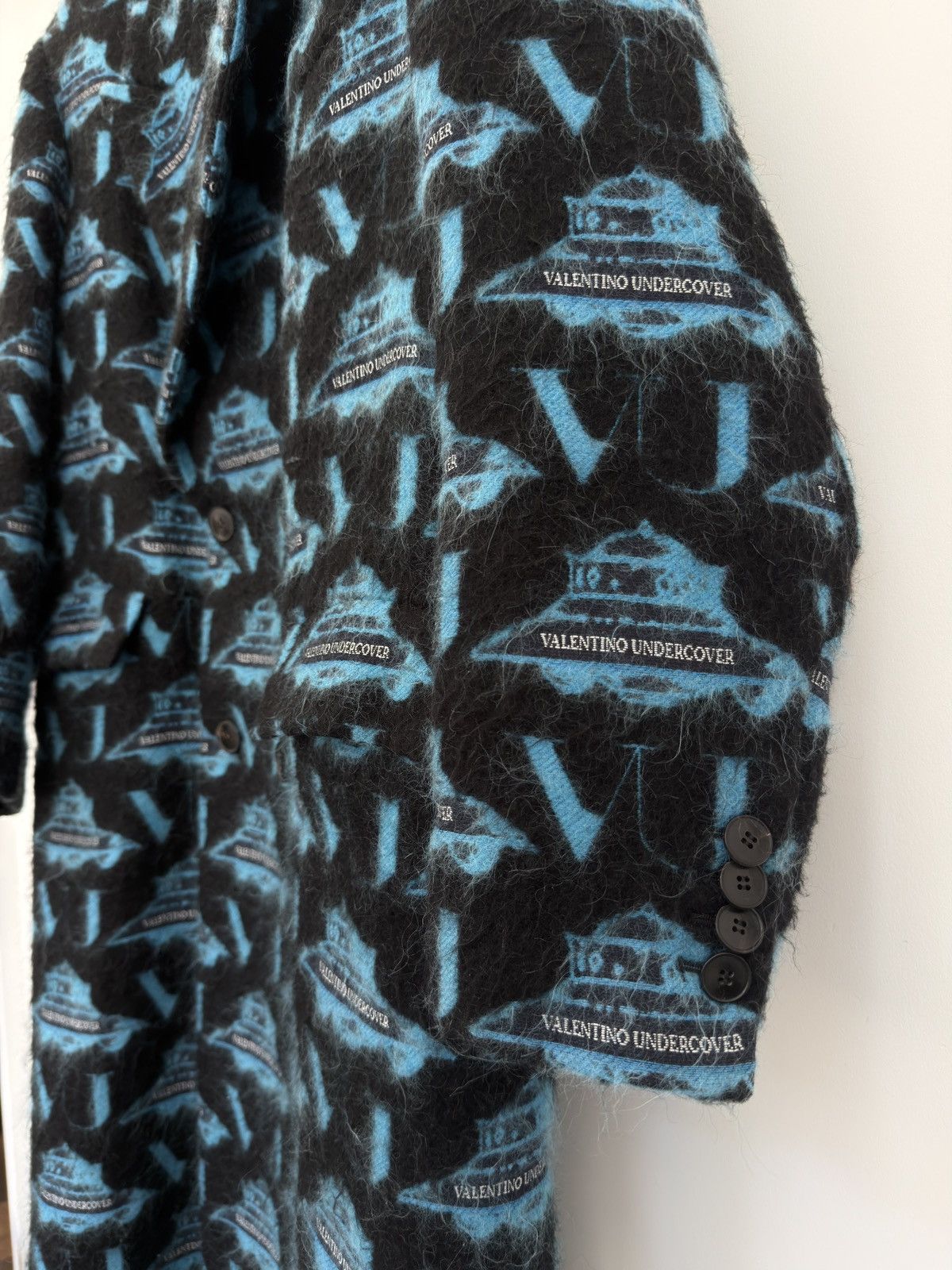 Undercover × Valentino Mohair Double-Breasted UFO Long Coat Size US M / EU 48-50 / 2 - 7 Thumbnail