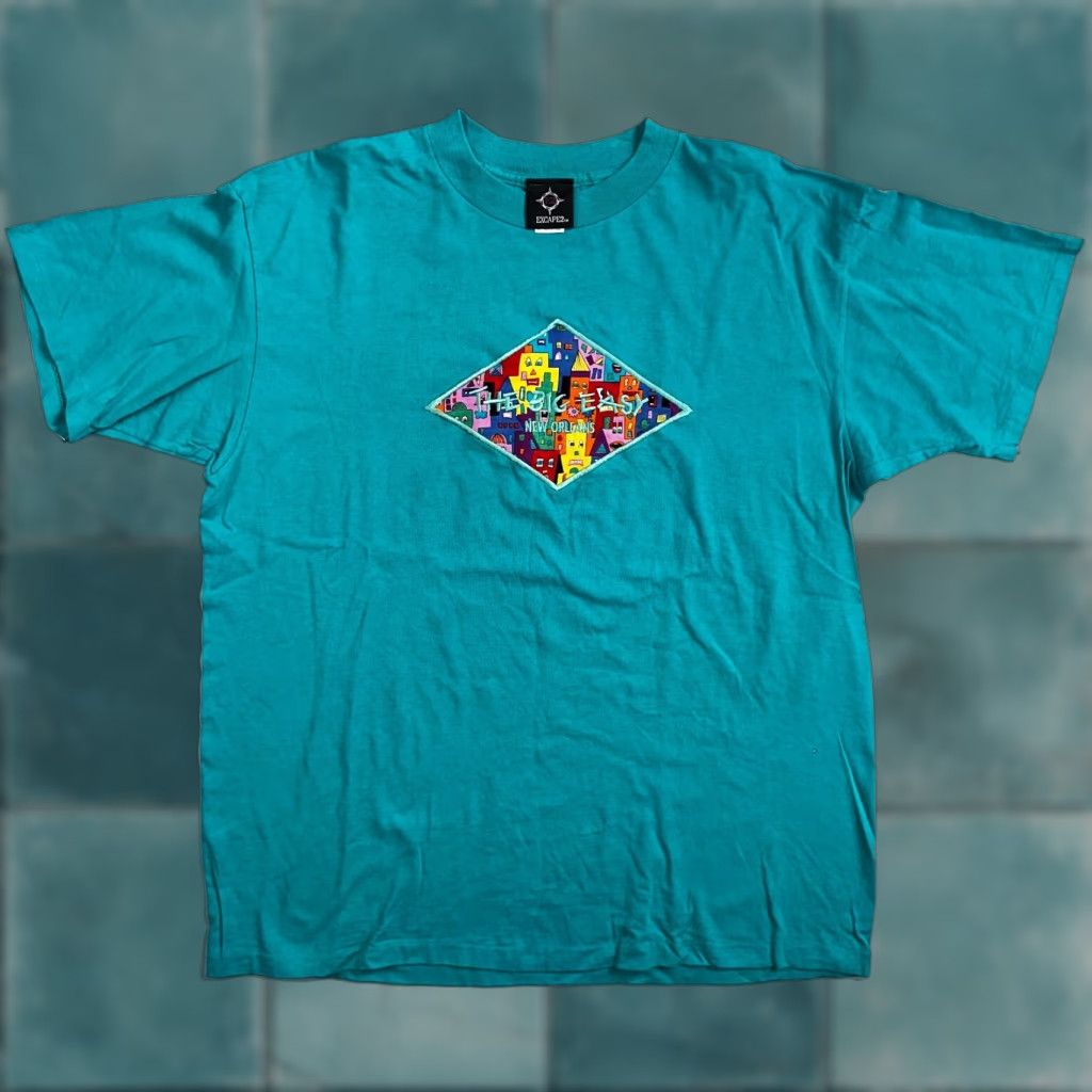 Vintage VINTAGE New Orleans Big Easy Embroidery VTG T Shirt 90s Single Stitch Travel USA Fun XL Green Mens Size US XL / EU 56 / 4 - 1 Thumbnail
