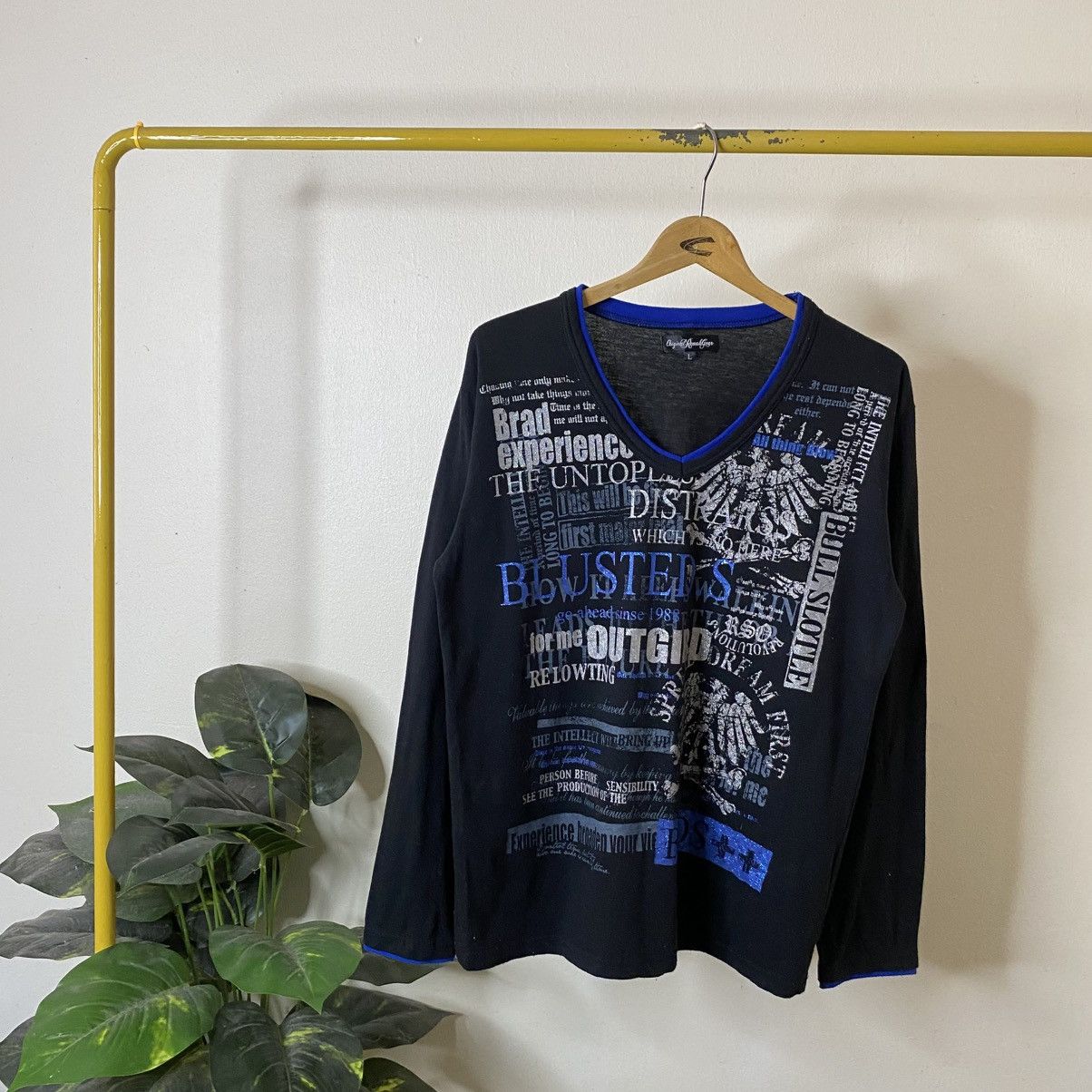 If Six Was Nine If Six Was Nine Black “Tuxedo” Henley LS | Grailed