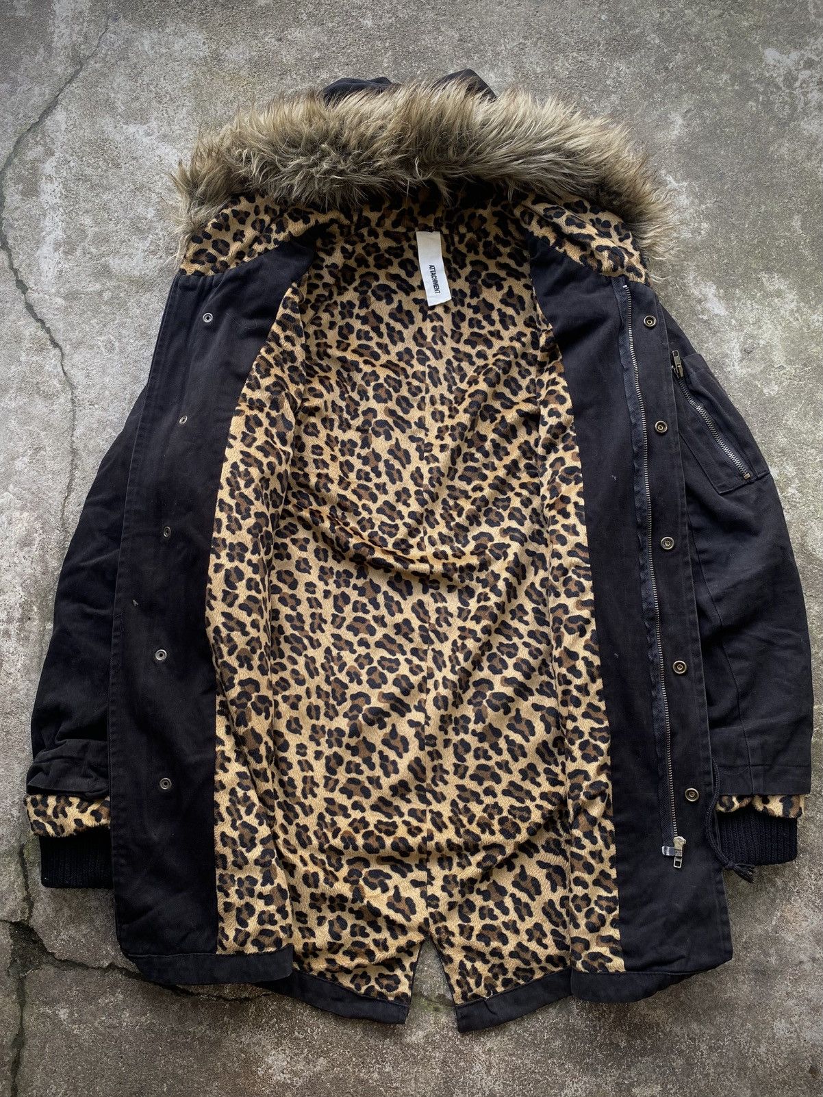 If Six Was Nine × Japanese Brand × Le Grande Bleu (L.G.B.) ATTACHMENT LEOPARD BLACK PUNK GOTHIC FUR JACKET Size US L / EU 52-54 / 3 - 4 Thumbnail