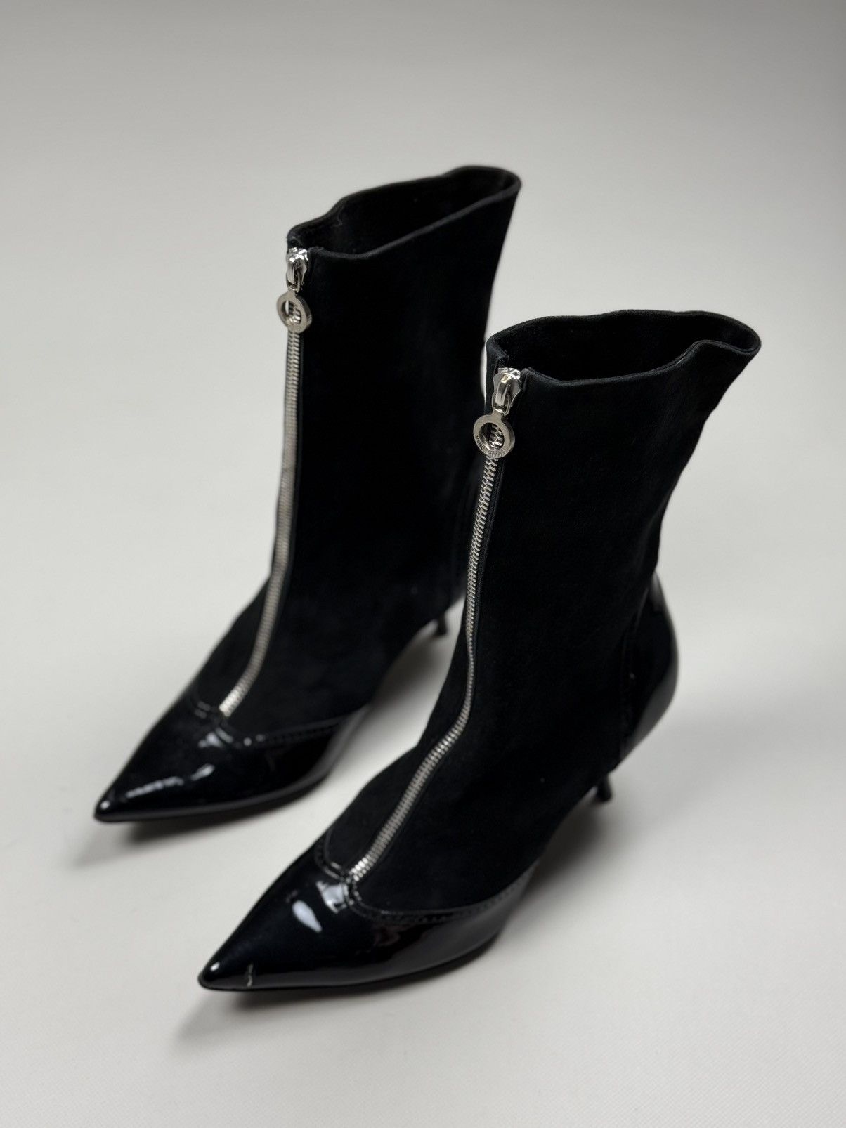 Marc Jacobs Marc Jacobs Heeled Full Zip Leather Suede Ankle Boots Shoes Size US 9.5 / IT 39.5 - 14 Thumbnail